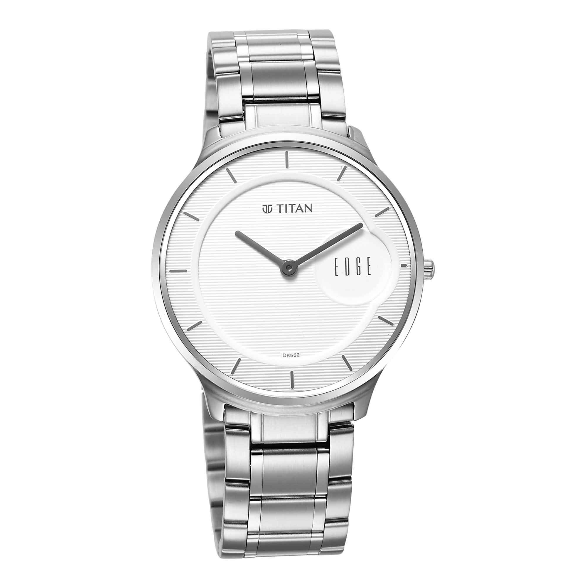 Titan Edge Metal Silver Dial Stainless Steel Strap Watch for Men - Image 5