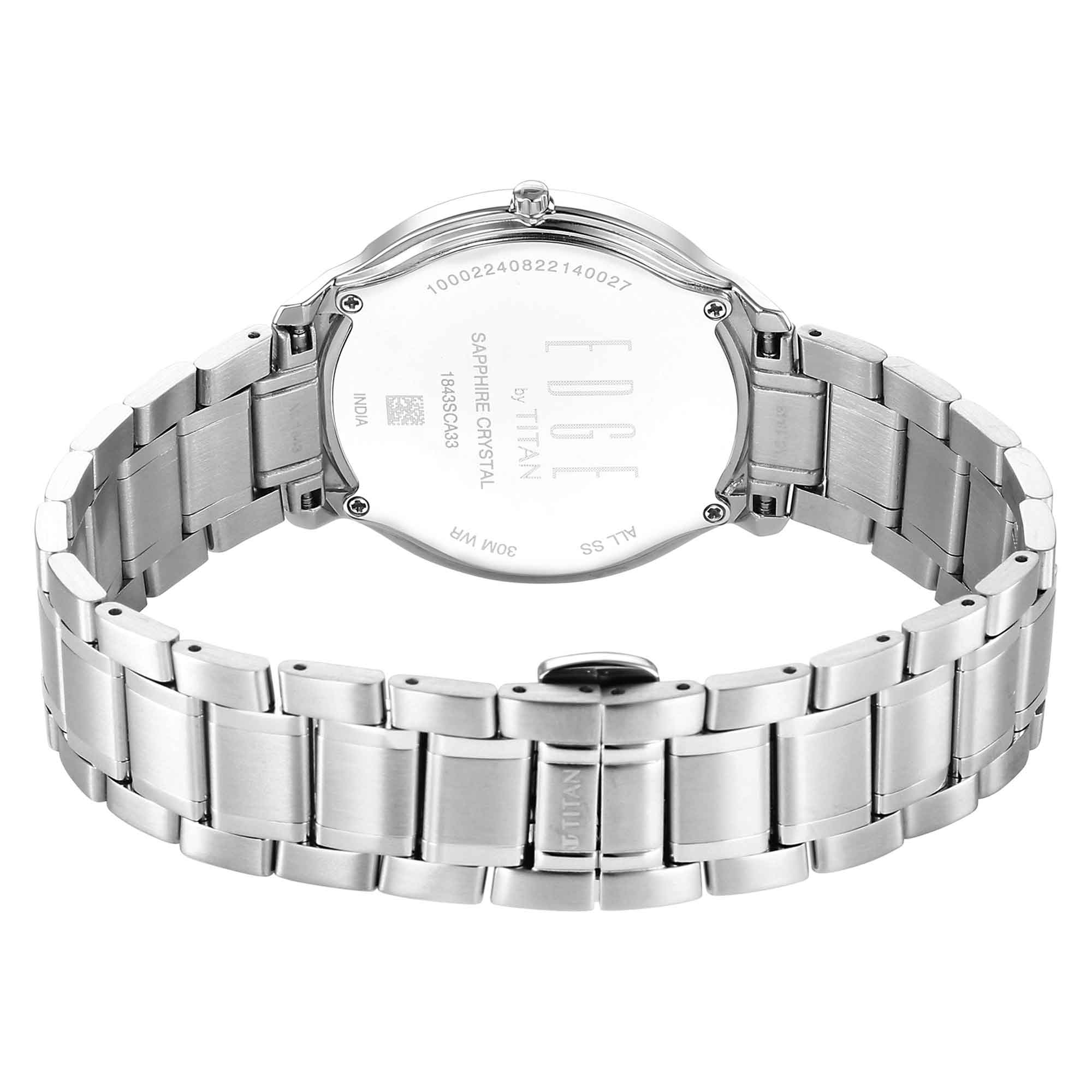 Titan Edge Metal Silver Dial Stainless Steel Strap Watch for Men - Image 7