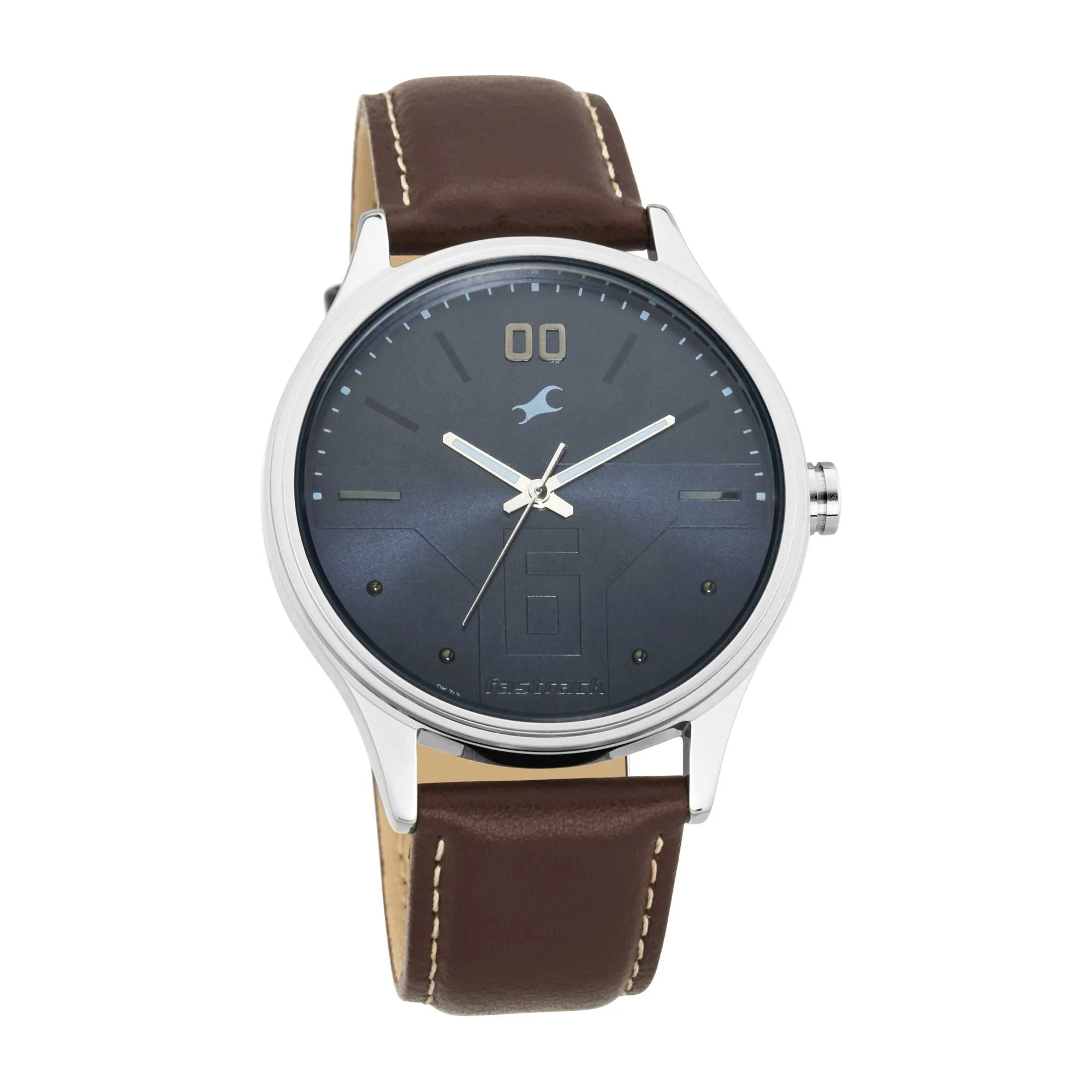 Fastrack Bare Basics Quartz Analog Brown Dial Leather Strap Watch for Guys - Image 2