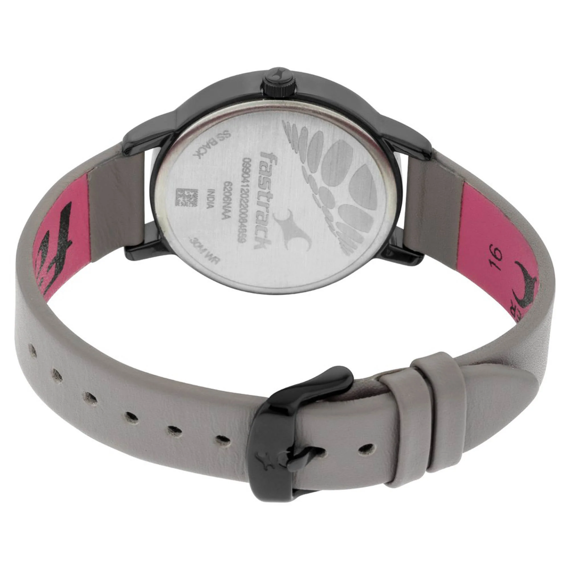 Fastrack Ruffles Quartz Analog with Date Grey Dial Leather Strap Watch for Women - Image 5