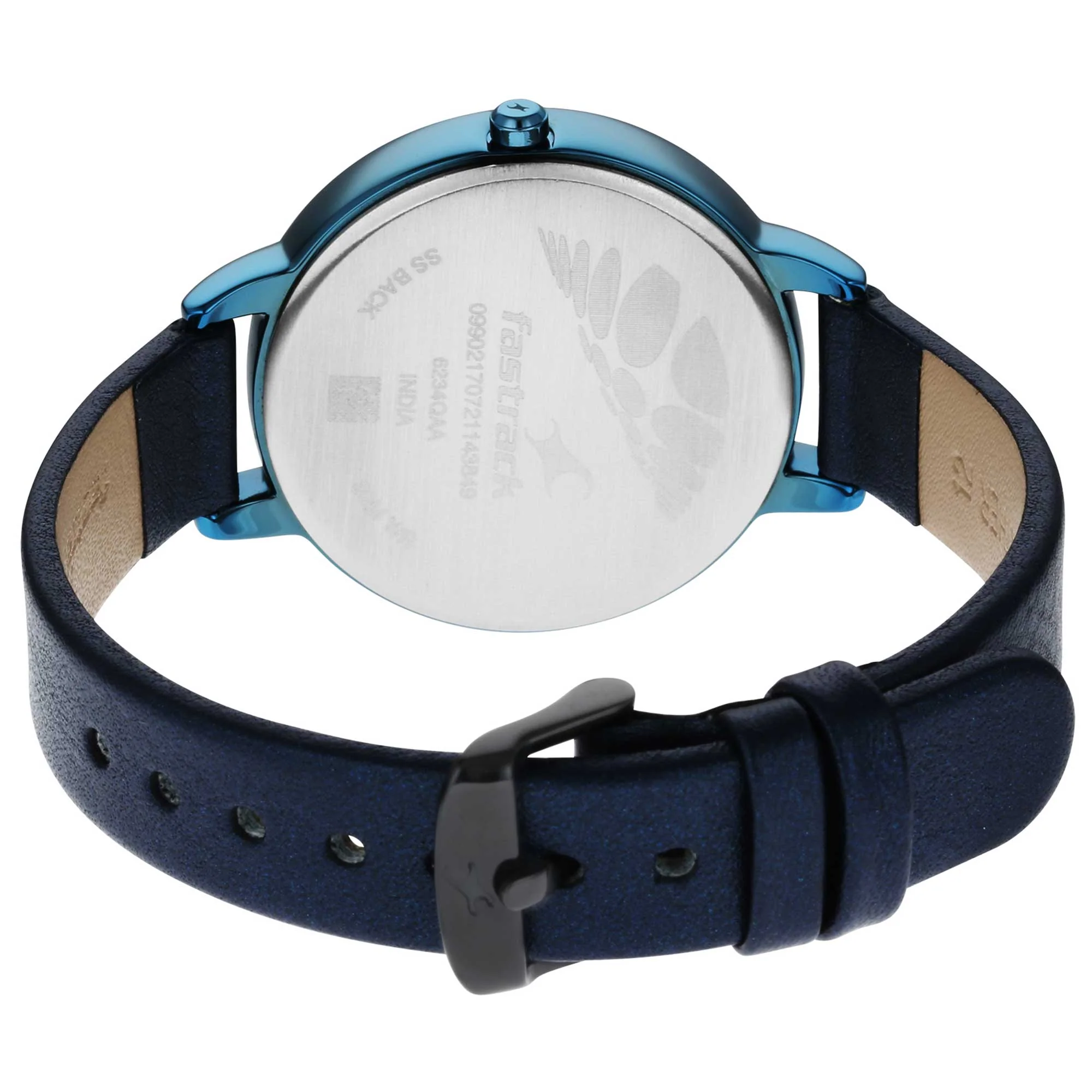 Fastrack Glitch Quartz Analog Silver Dial Leather Strap Watch for Girls - Image 4