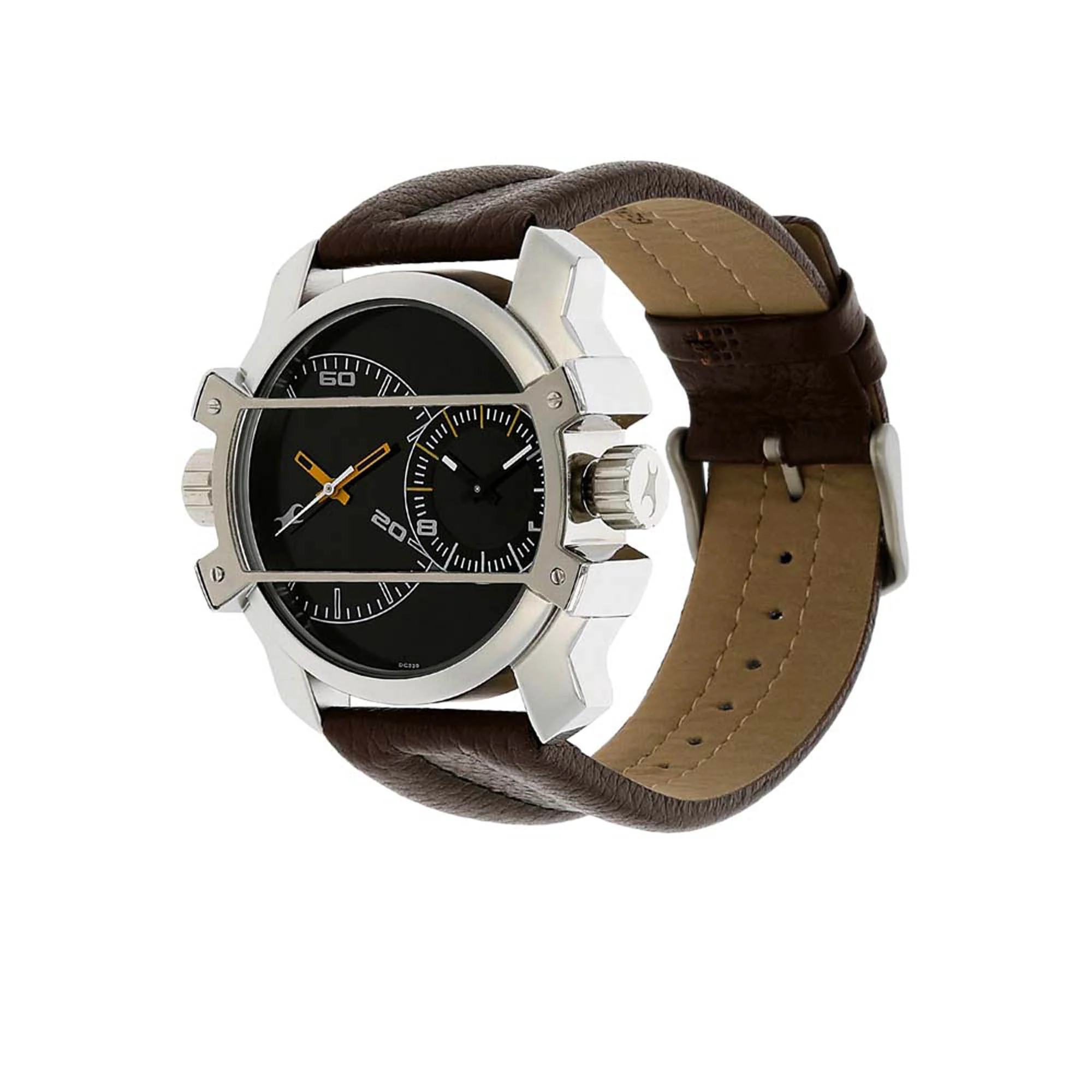 Fastrack Black Dial Brown Leather Strap Analog Watch for Men - Image 2