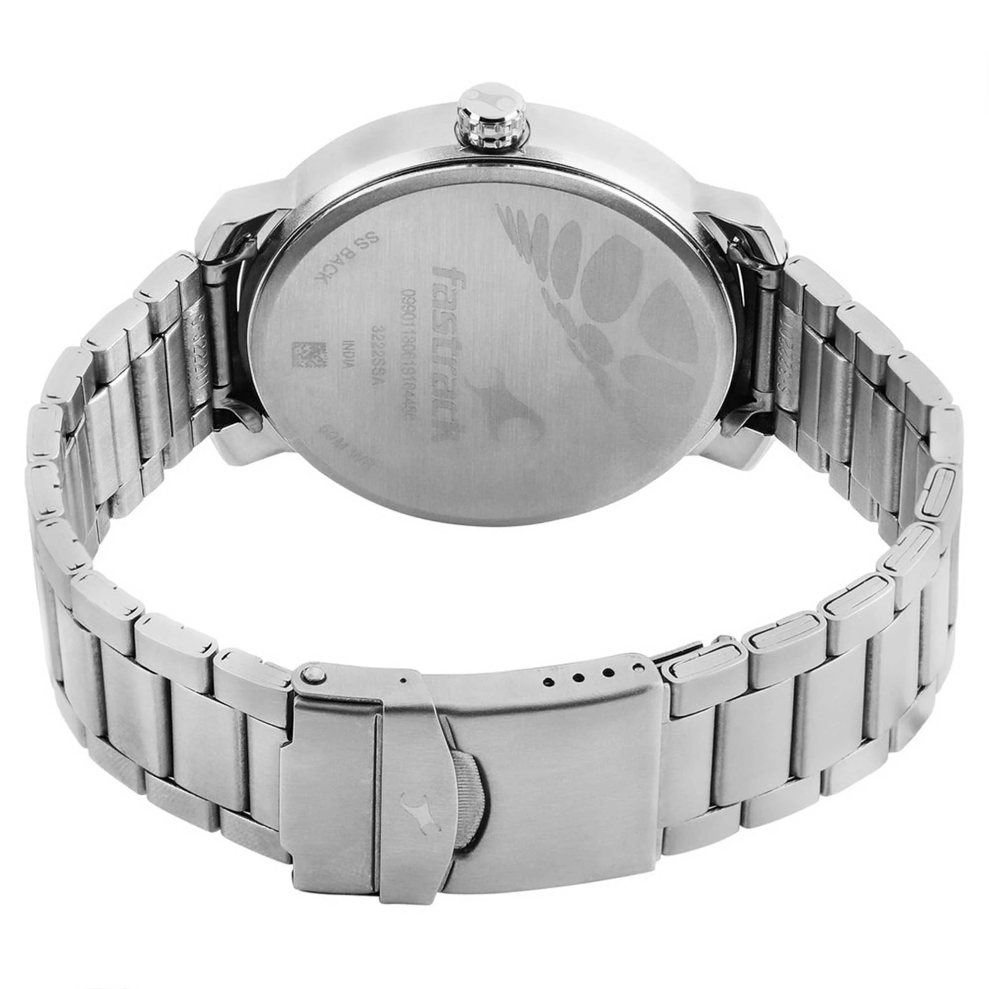 Fastrack Quartz Analog Black Dial Stainless Steel Strap Watch for Guys - Image 4