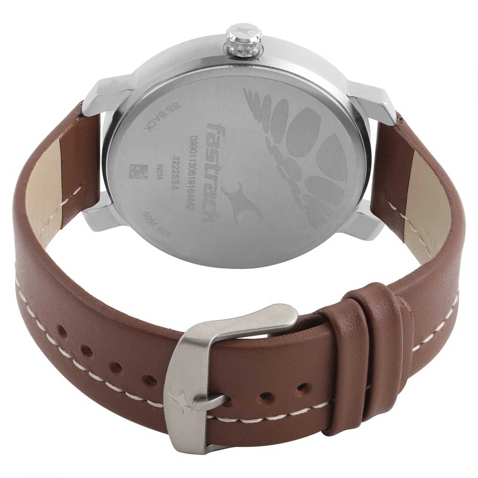 Fastrack Quartz Analog Grey Dial Leather Strap Watch for Guys - Image 4