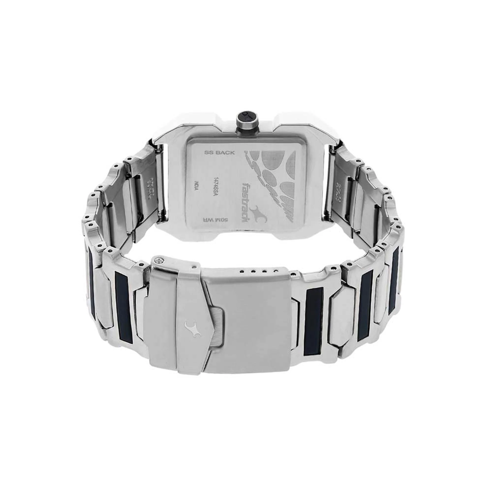 Fastrack Silver Square Dial Stainless Steel Strap Analog Watch for Men - Image 5