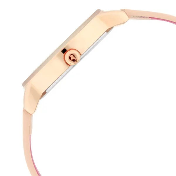 Fastrack Ruffles Quartz Analog with Date Beige Dial Leather Strap Watch for Girls - Image 5