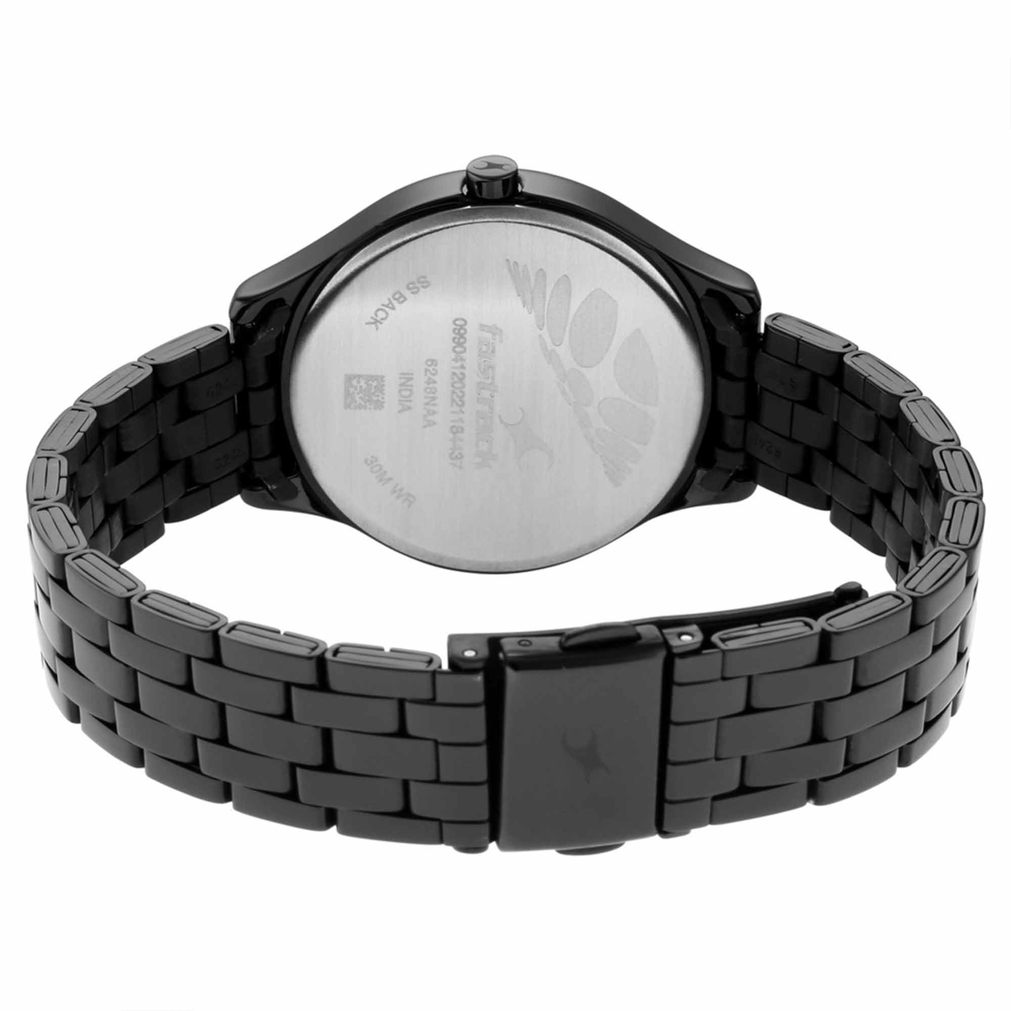 Fastrack Stunners Quartz Analog Black Dial Metal Strap Watch for Women - Image 4