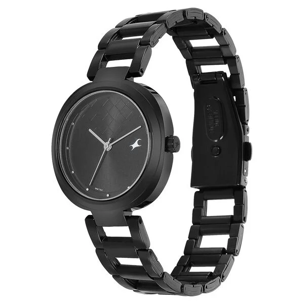 Fastrack Stunners Black Dial Stainless Steel Strap Analog Watch for Women - Image 3