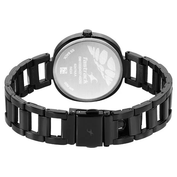Fastrack Stunners Black Dial Stainless Steel Strap Analog Watch for Women - Image 4