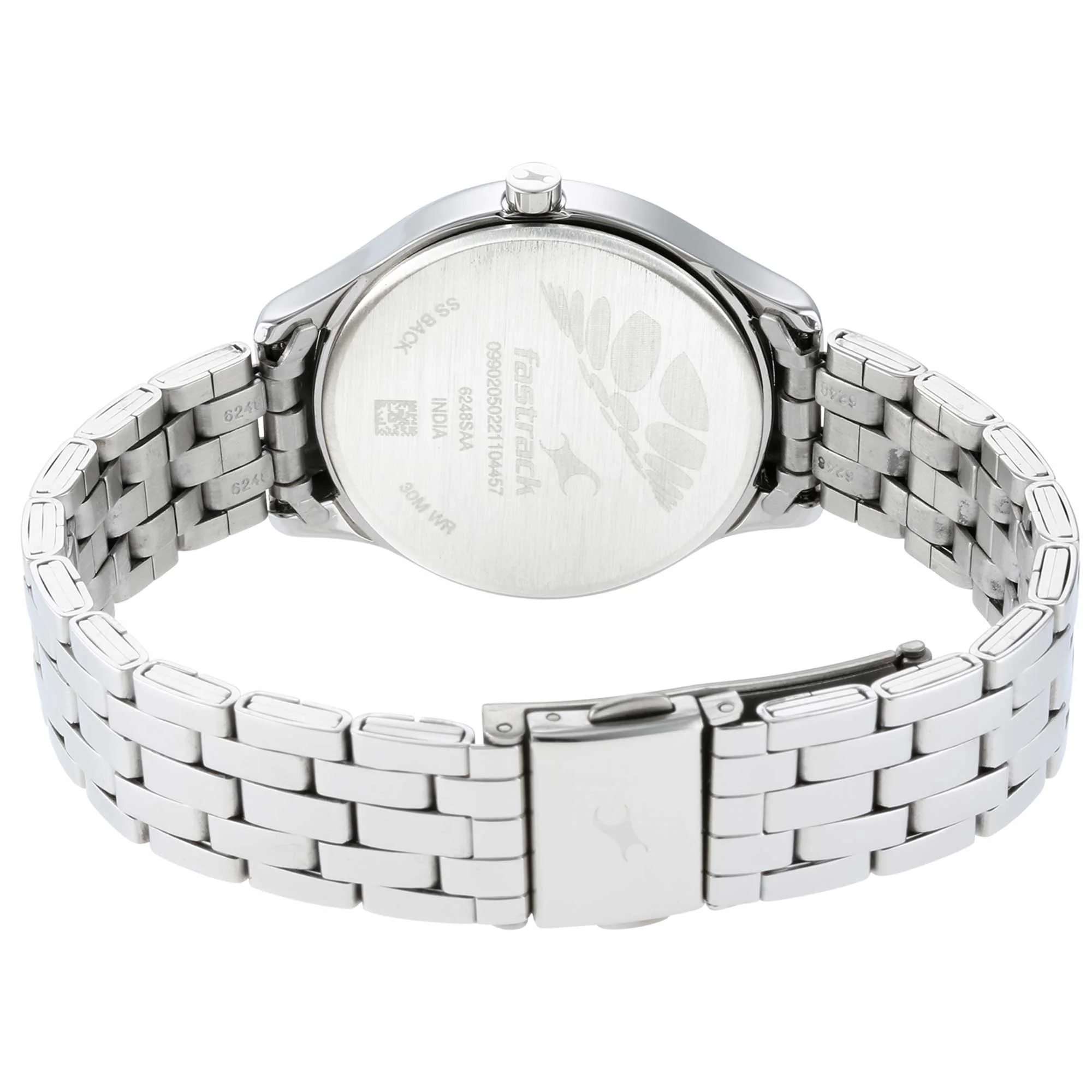 Fastrack Stunners Quartz Analog Silver Dial Metal Strap Watch for Girls - Image 4