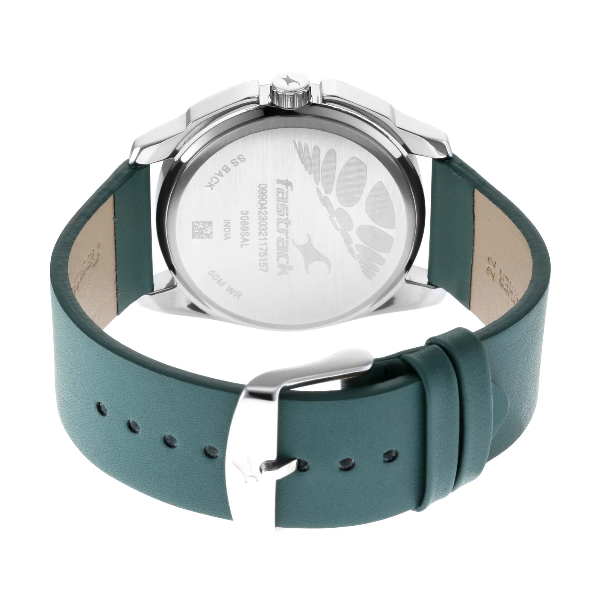 Fastrack Wear Your Look Quartz Analog Black Dial Leather Strap Watch for Men - Image 4