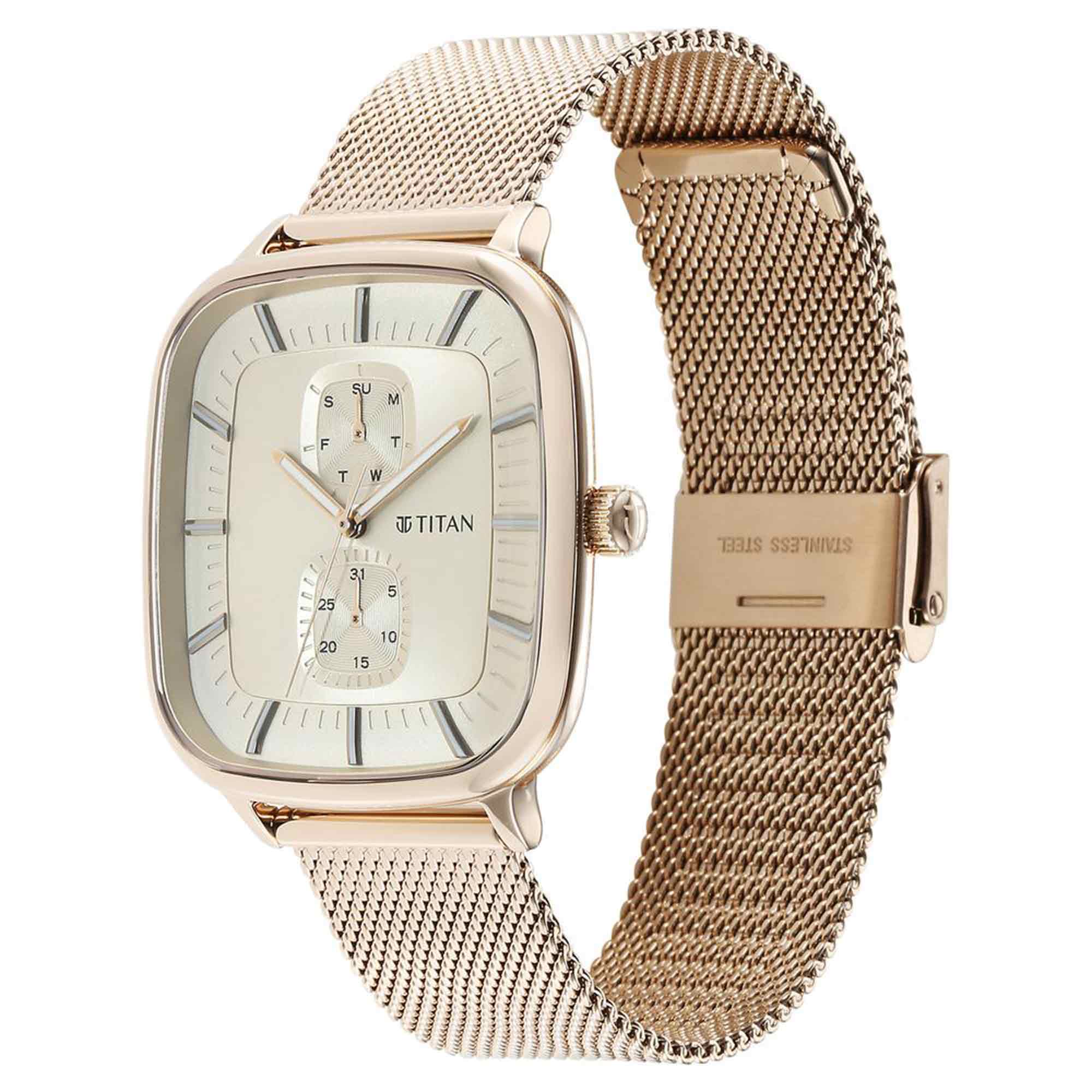 Titan Avant Garde Silver Dial Quartz Multifunction Stainless Steel Strap watch for Men - Image 3