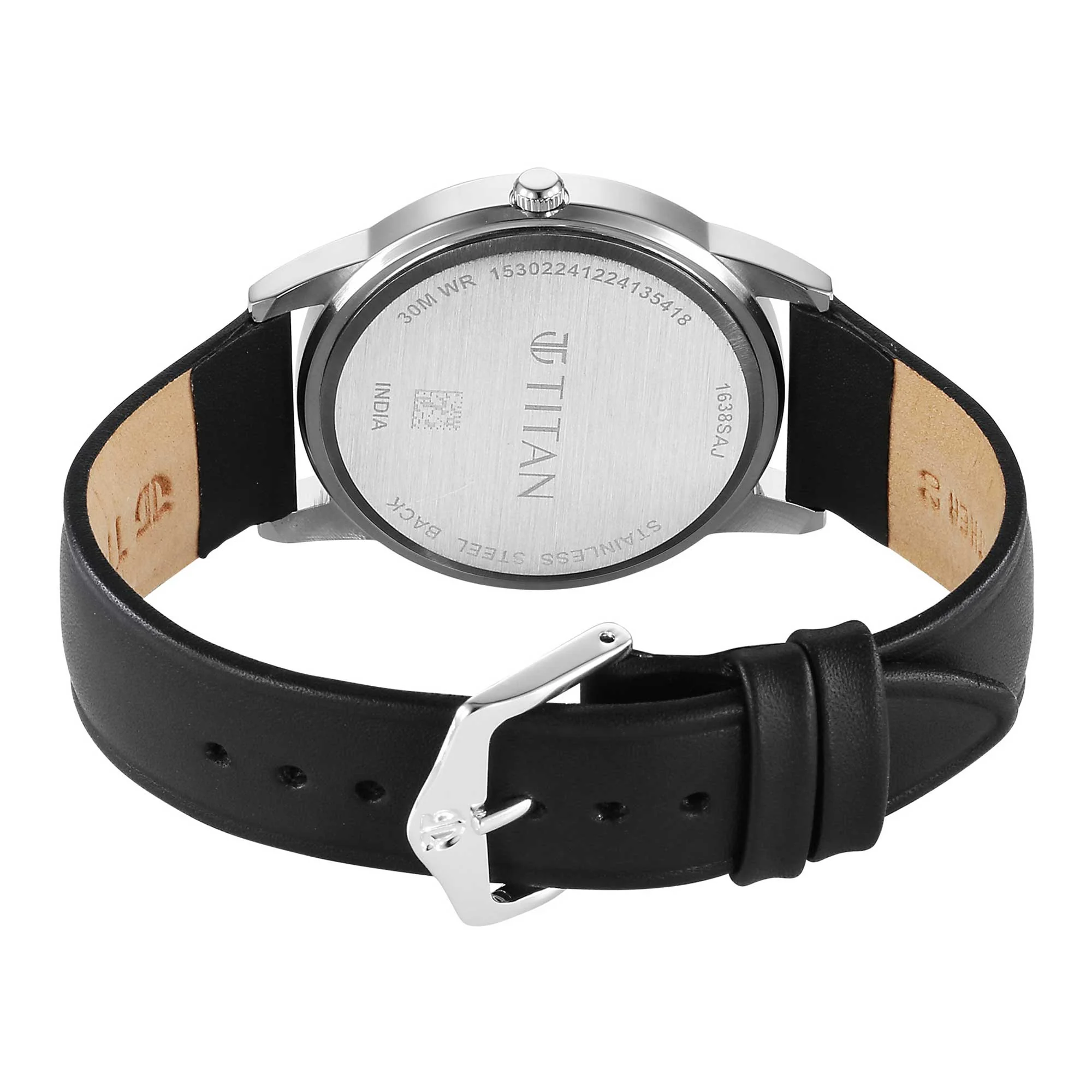Titan Black Dial Leather Strap Analog Watch for Men - Image 5