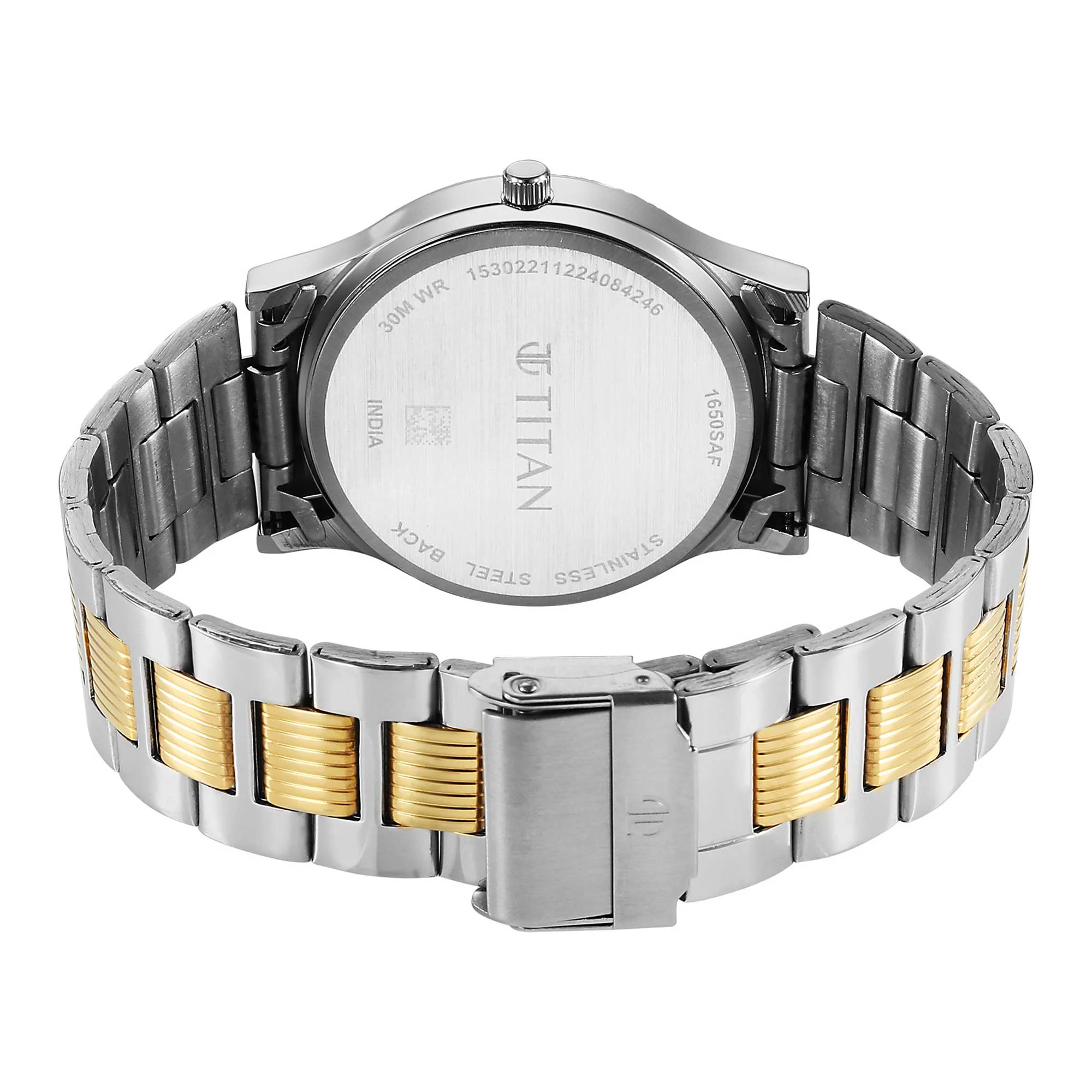 Titan Black Dial Dual Color Metal Strap Analog with Day Date Watch for Men - Image 5