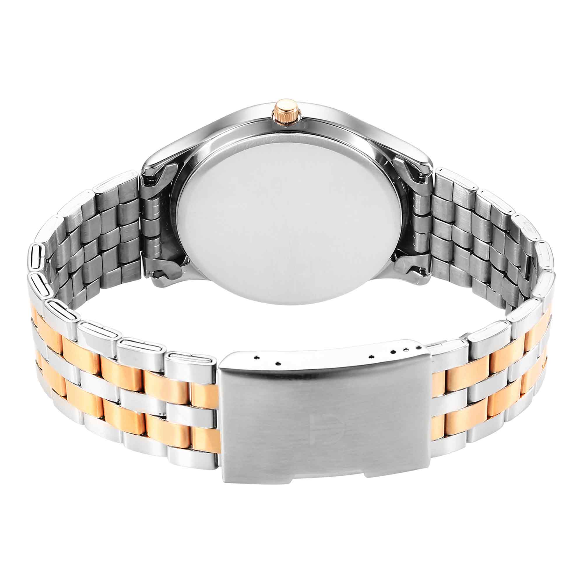 Titan Black Dial Two Toned Stainless Steel Strap Analog with Day and Date Watch for Men - Image 3