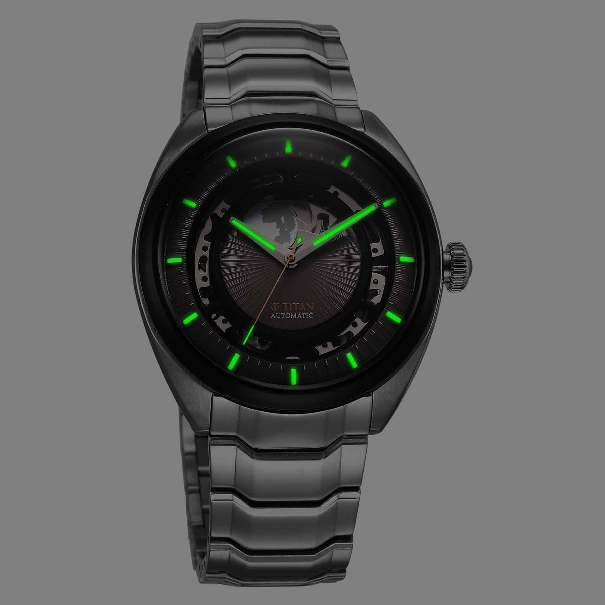 Titan Stellar Caelum Multilayered Sun Moon Dial Automatic Watch - Image 3