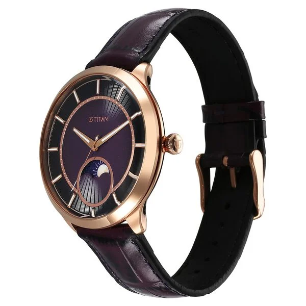 Titan Stellar Caelum Sun Moon Purple Sub-Dial Watch - Image 7