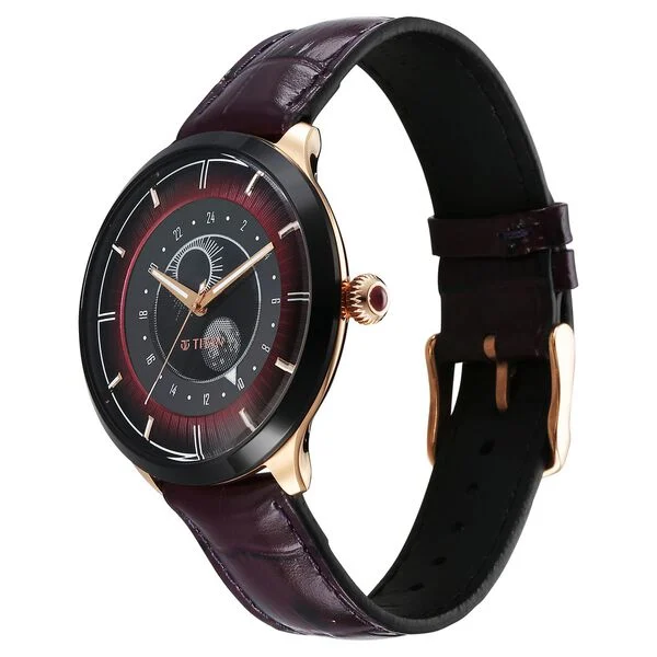 Titan Stellar Caleum Sun Moon Disc Red Dial Analog Watch - Image 3