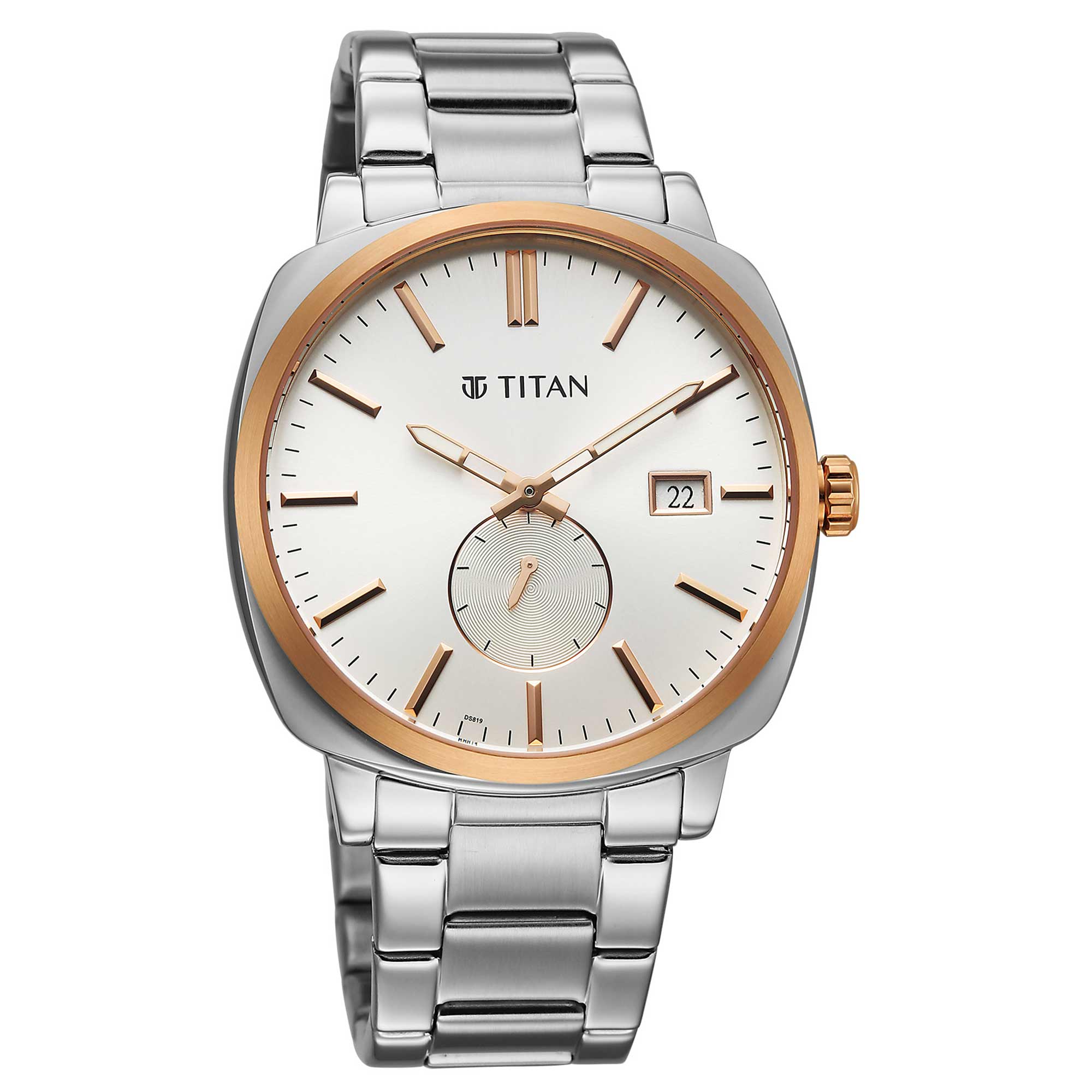 Titan Silver Dial Metal Strap Analog with Date Watch for Men - Image 2