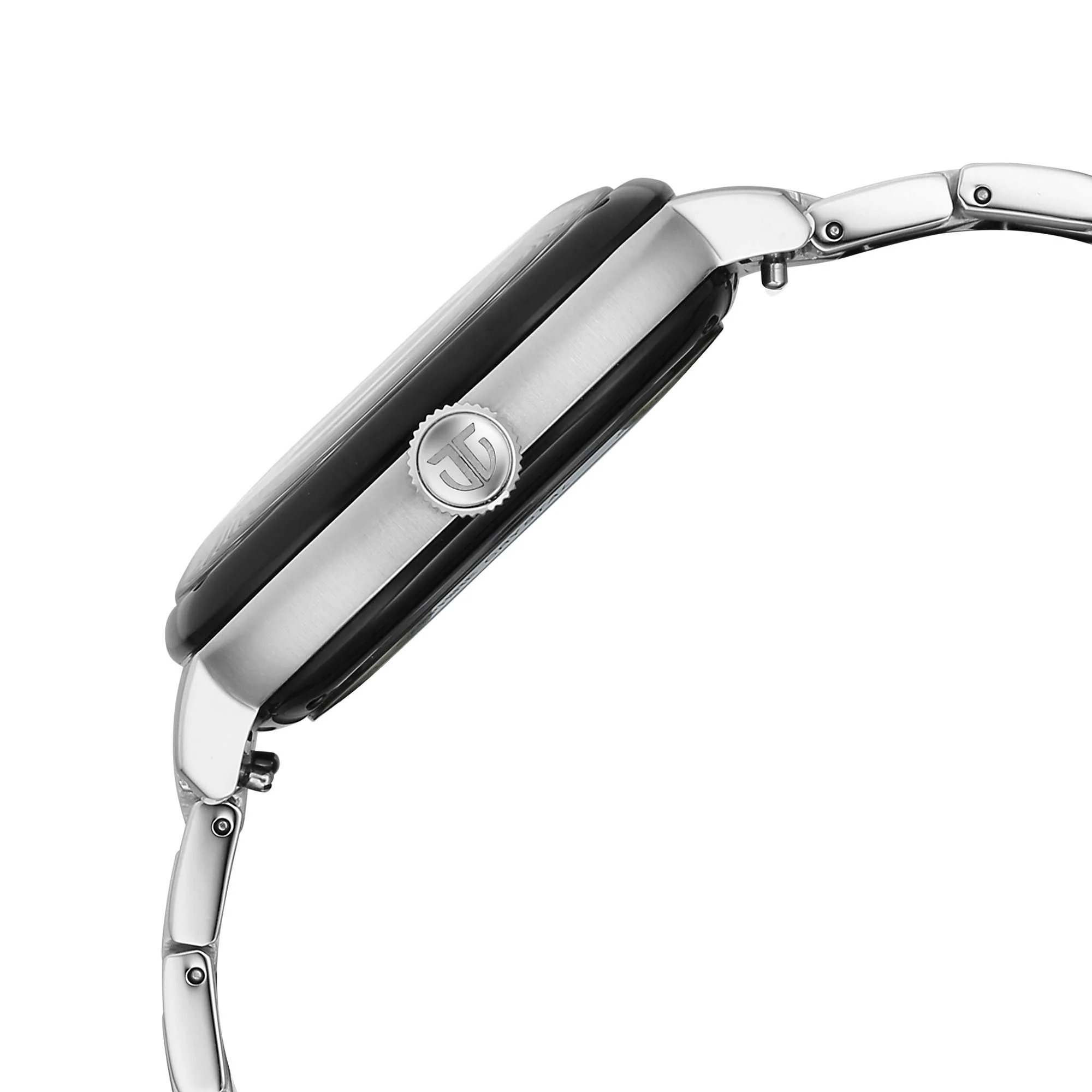 Titan White Dial Silver Metal Strap Concealed Automatic Watch for Men - Image 4