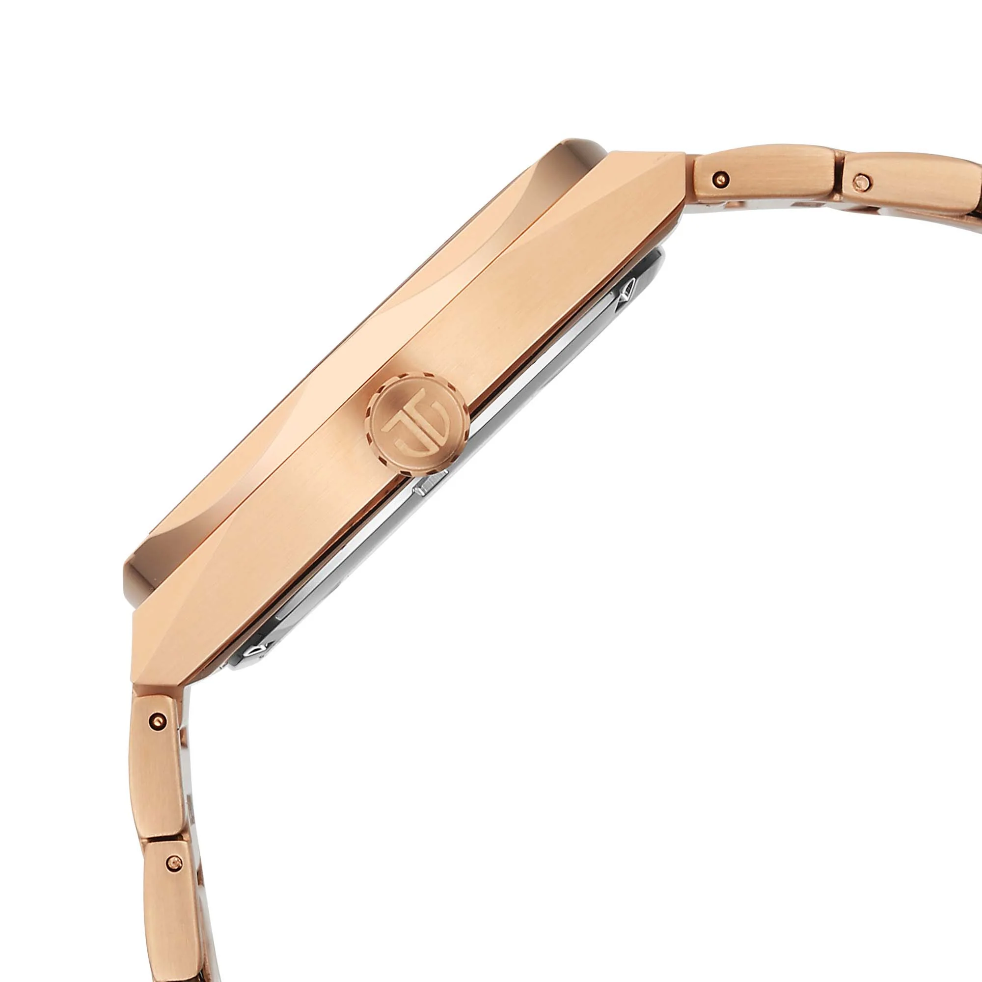 Titan White Dial Rose Gold Stainless Steel Strap Analog with Small Second Watch for Men - Image 4