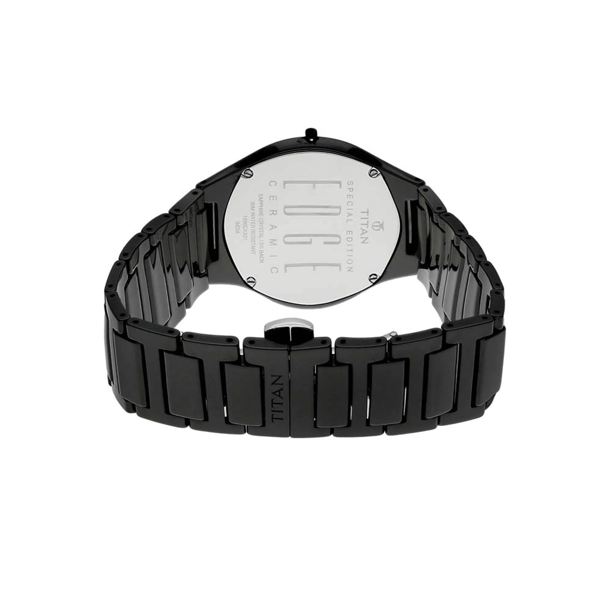 Titan Edge Ceramic Quartz in Rich Black Dial Watch for Men - Image 6