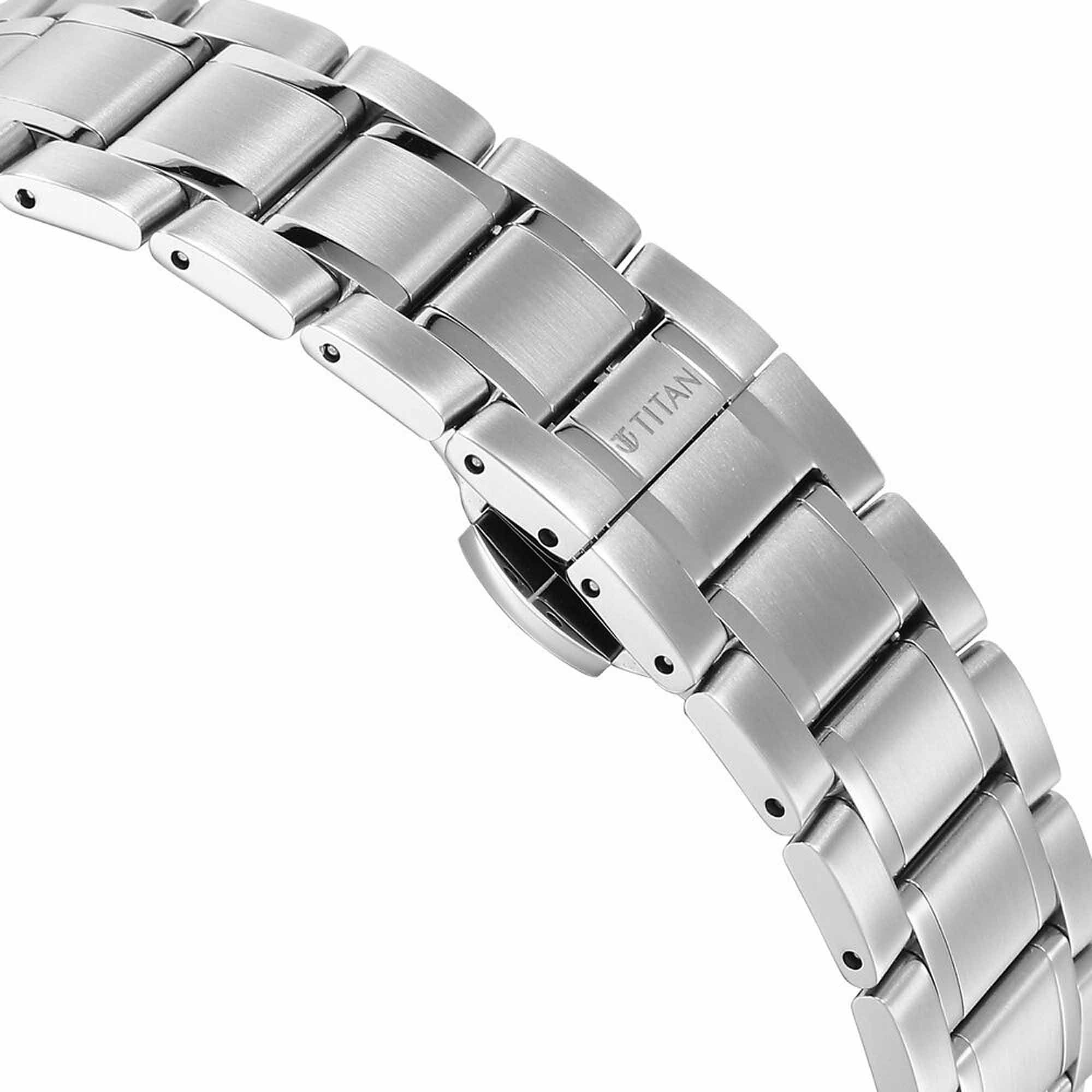 Titan Edge Murals Quartz Analog Blue Dial Stainless Steel Strap Watch For Men - Image 5