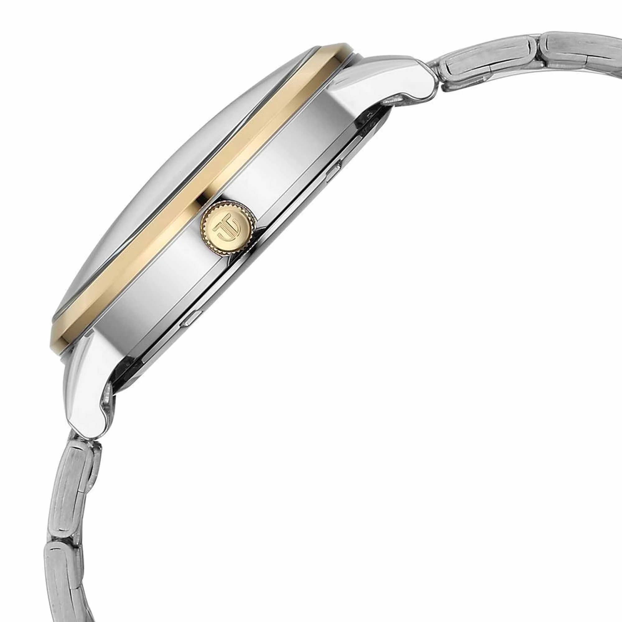 Titan Elegance Analog with Date by Hand and Blue Dial Stainless Steel Two Toned Strap Watch for Men - Image 5