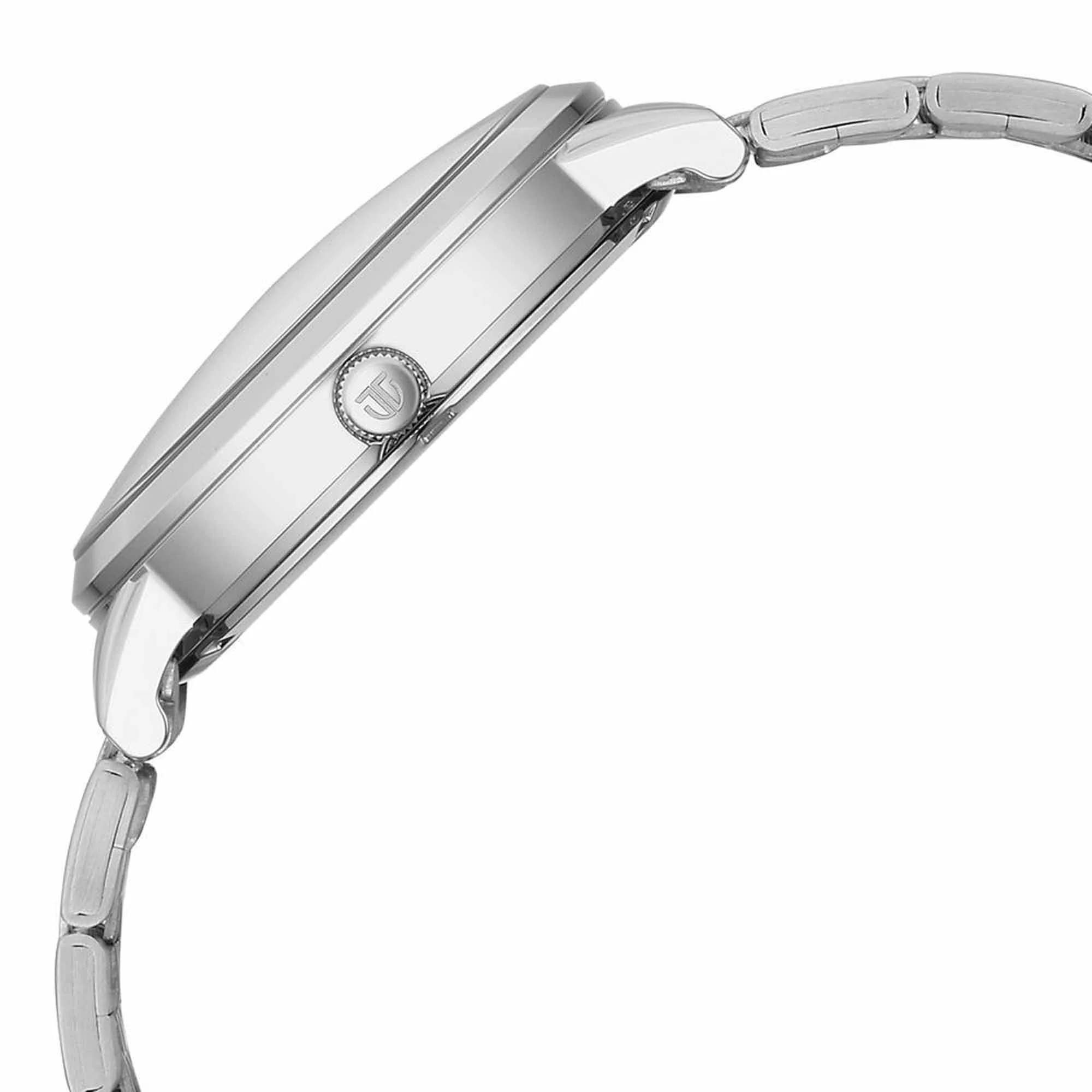 Titan Elegance Analog with Date by Hand and Dark Grey Dial Stainless Steel Strap Watch for Men - Image 5