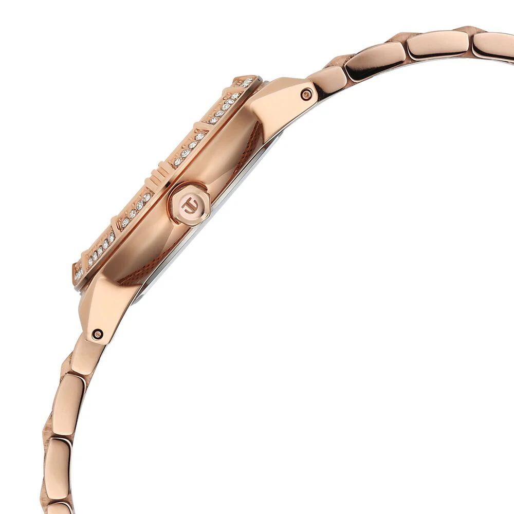Titan Glamour Quartz Analog Mother Of Pearl Dial Rose Gold Stainless Steel Strap Watch For Women - Image 4