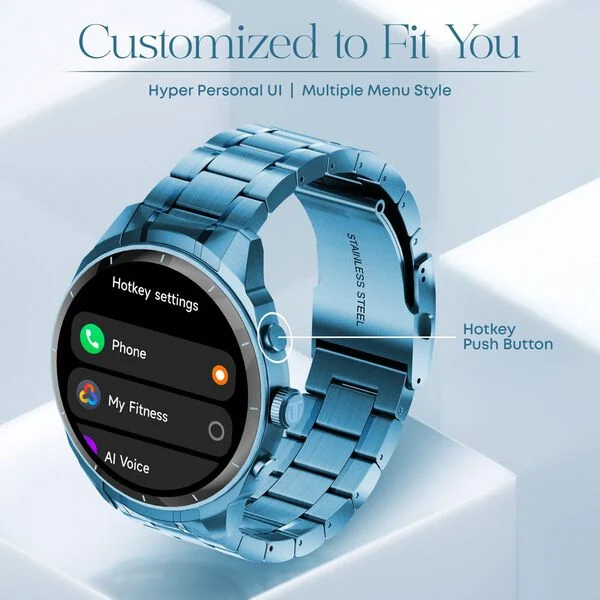 Titan Heritage Premium Smartwatch with All SS Design, 3.6 CM AMOLED Display, BT Calling, Advanced Chipset, Titan Health - Image 2