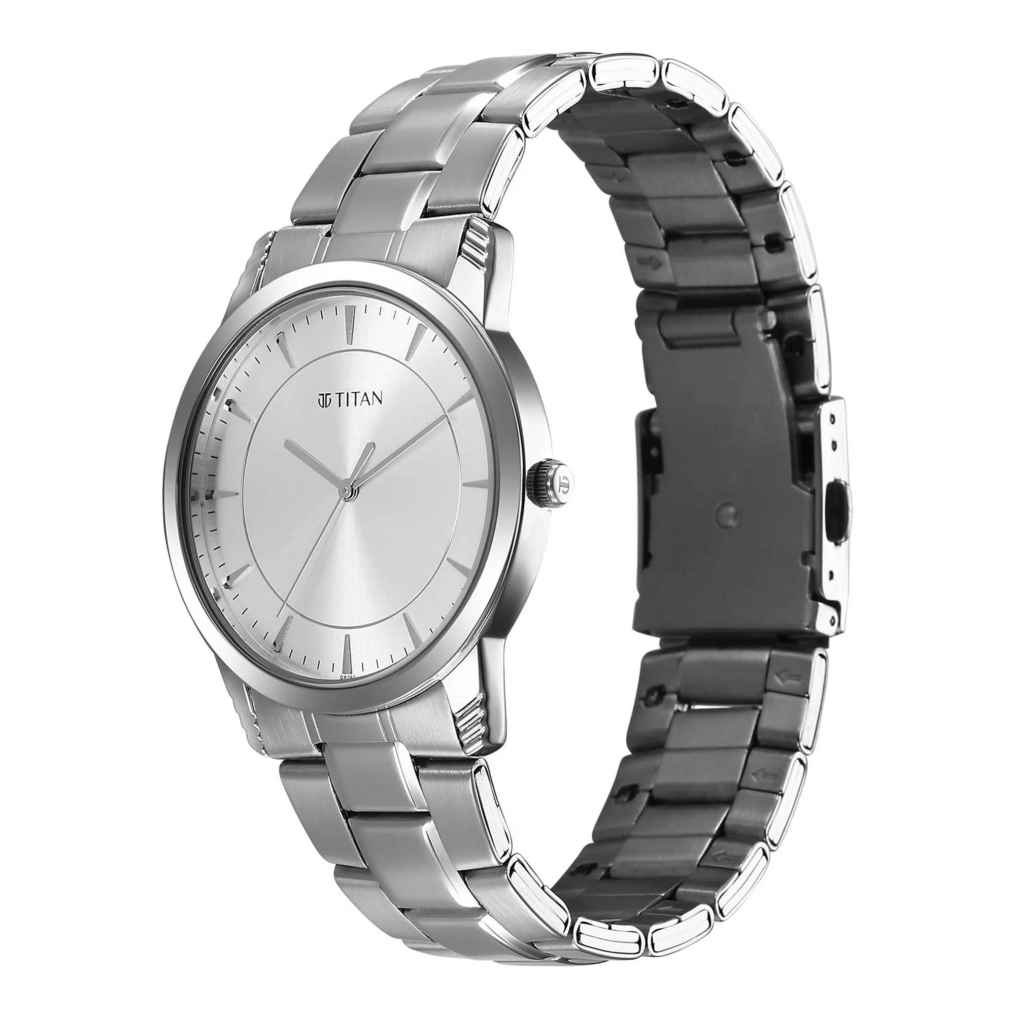 Titan Karishma Silver Dial Metal Strap Analog Watch for Men - Image 3