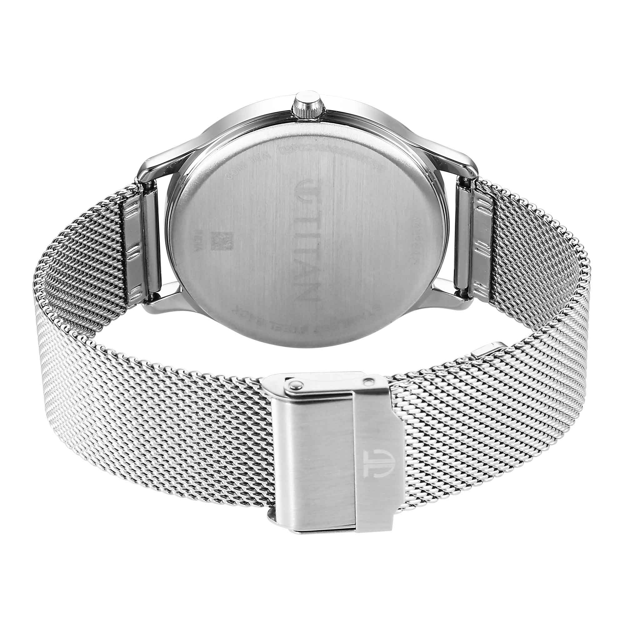 Titan Karishma Quartz Analog Silver Dial Stainless Steel Strap Watch for Men - Image 6