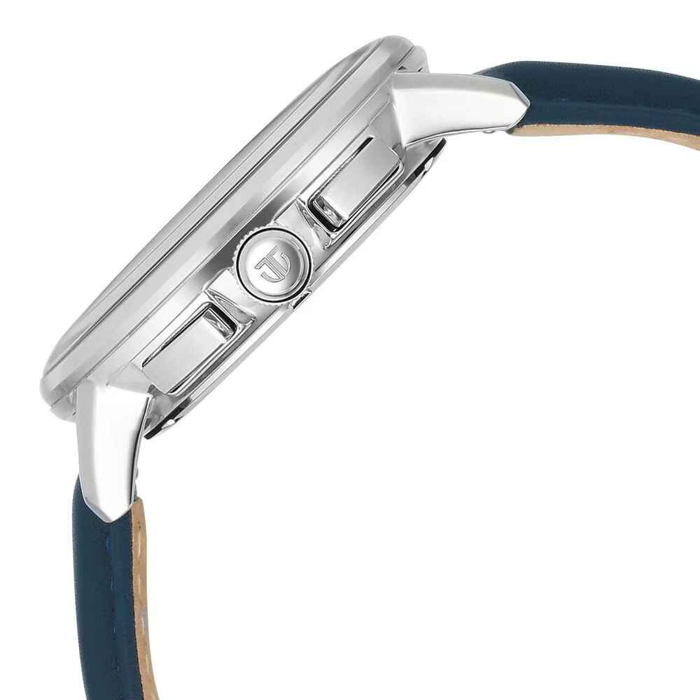 Titan Light leathers Multifunction Silver Dial Leather Strap Watch For Men - Image 4