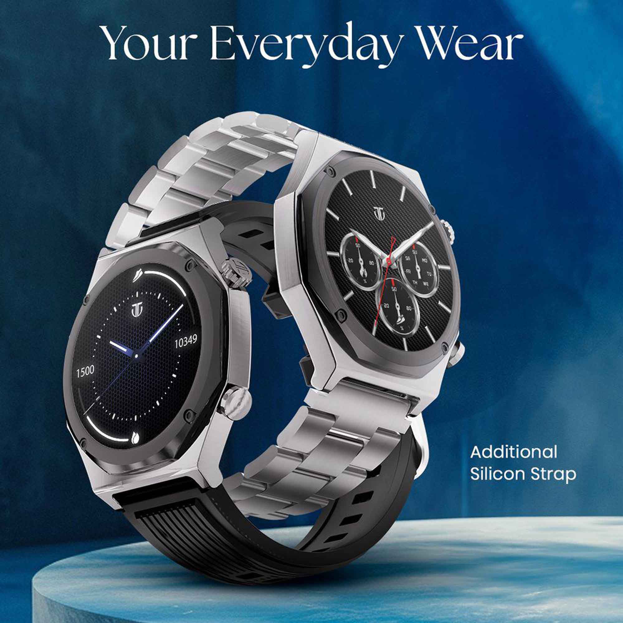 Titan Maestro Premium Metal Smartwatch with All SS construction, SingleSync BT Calling, Functional Crown - Image 5
