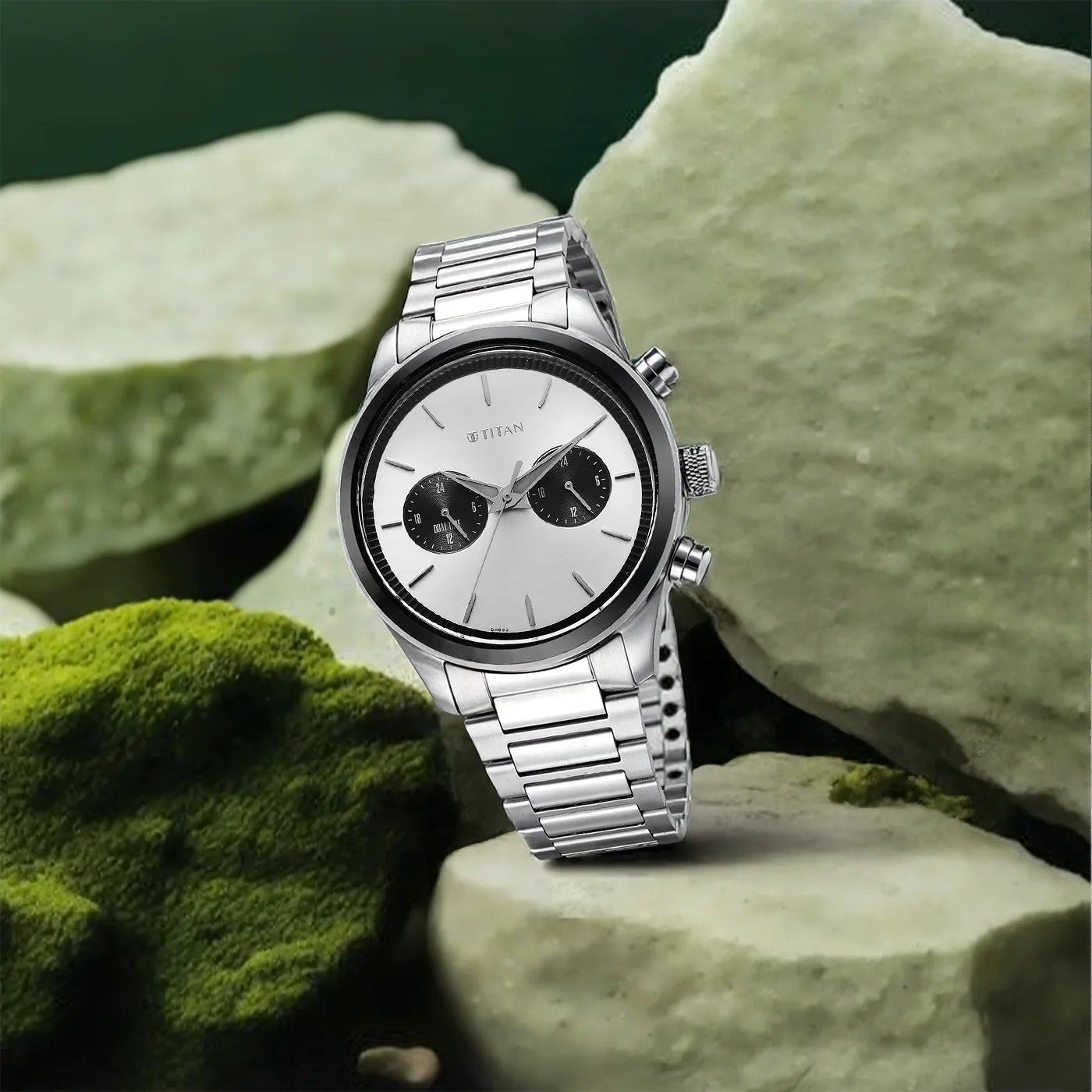 Titan Men Stainless Steel Round Shape Watches(1805KM13) - Image 2