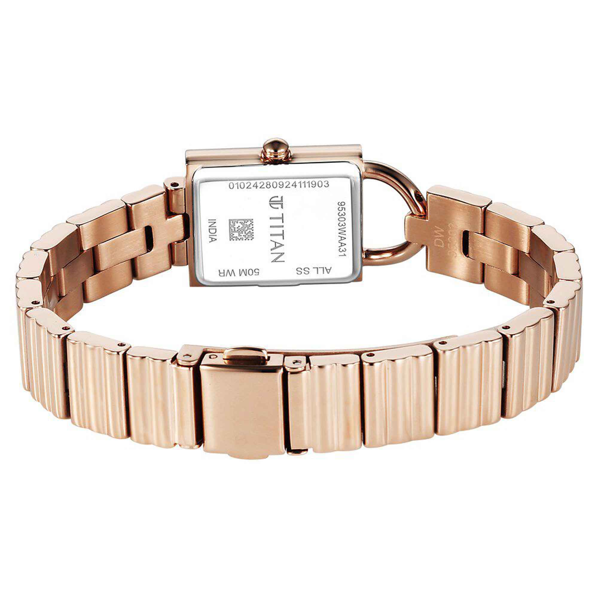 Titan Metro Quartz Analog Green Dial Stainless Steel Strap Watch For Women - Image 5