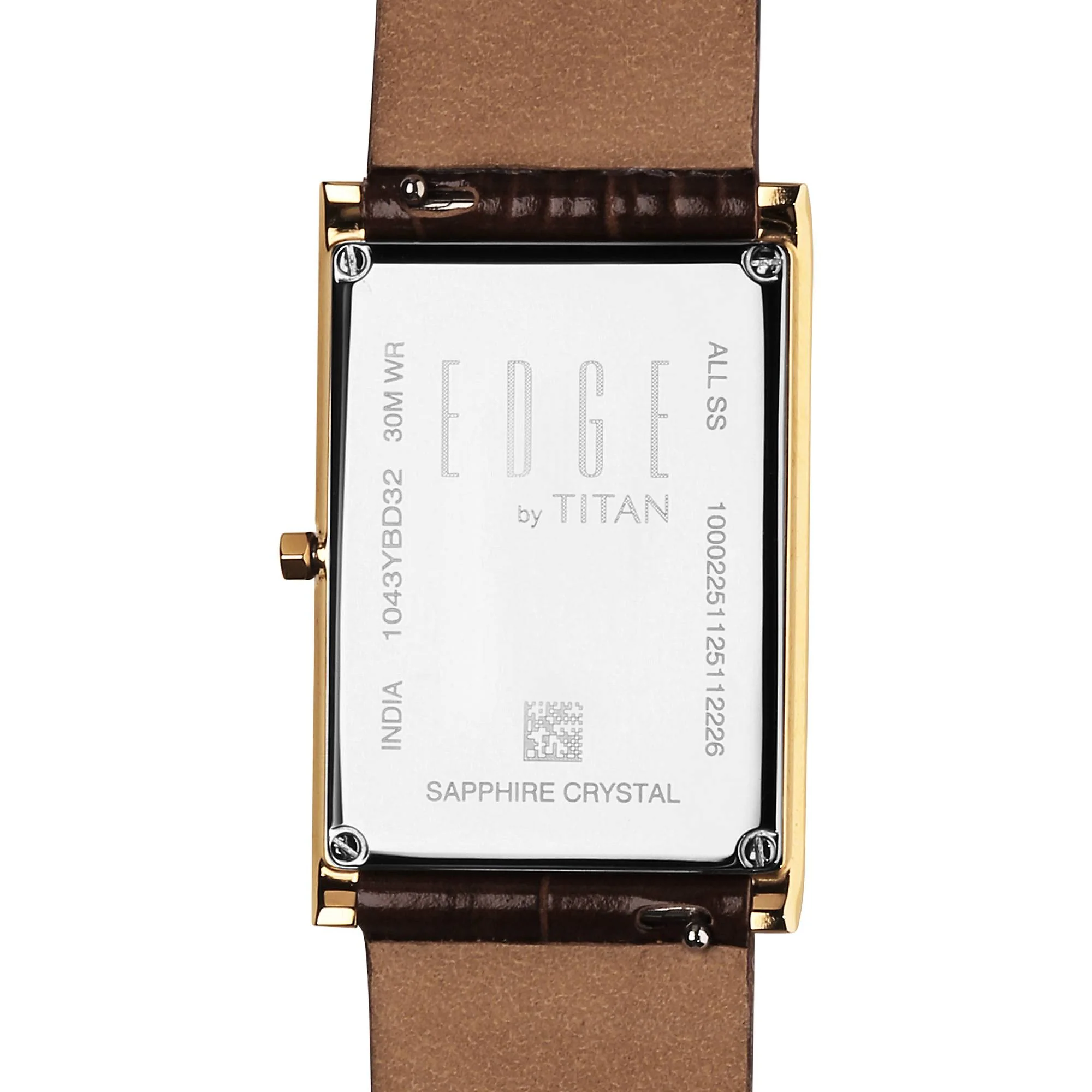 Titan Edge Brown Rectangular Dial Leather Strap Analog Watch for Men - Image 5