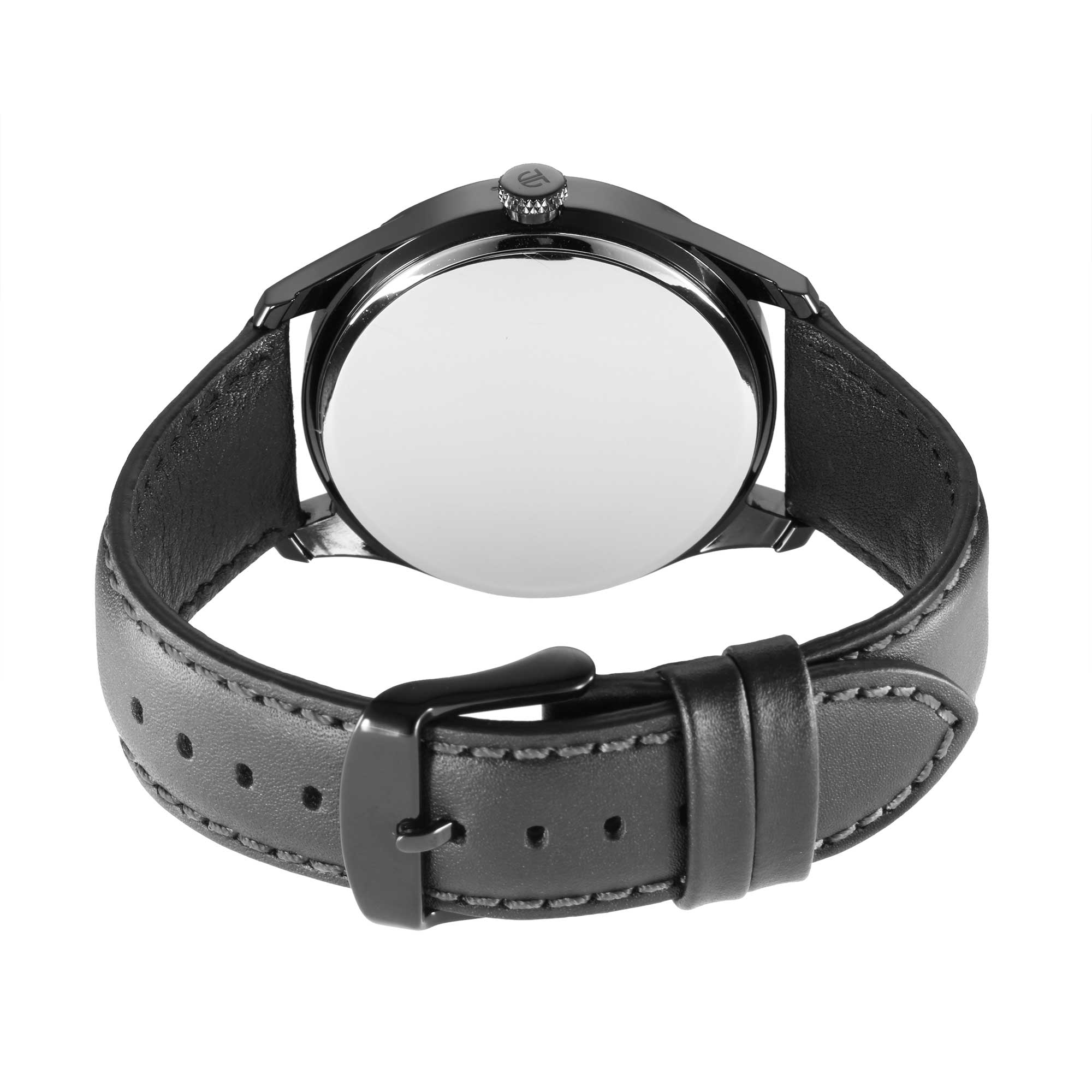 Titan Octane Black Dial Leather Strap Multifunction Watch for Men - Image 3