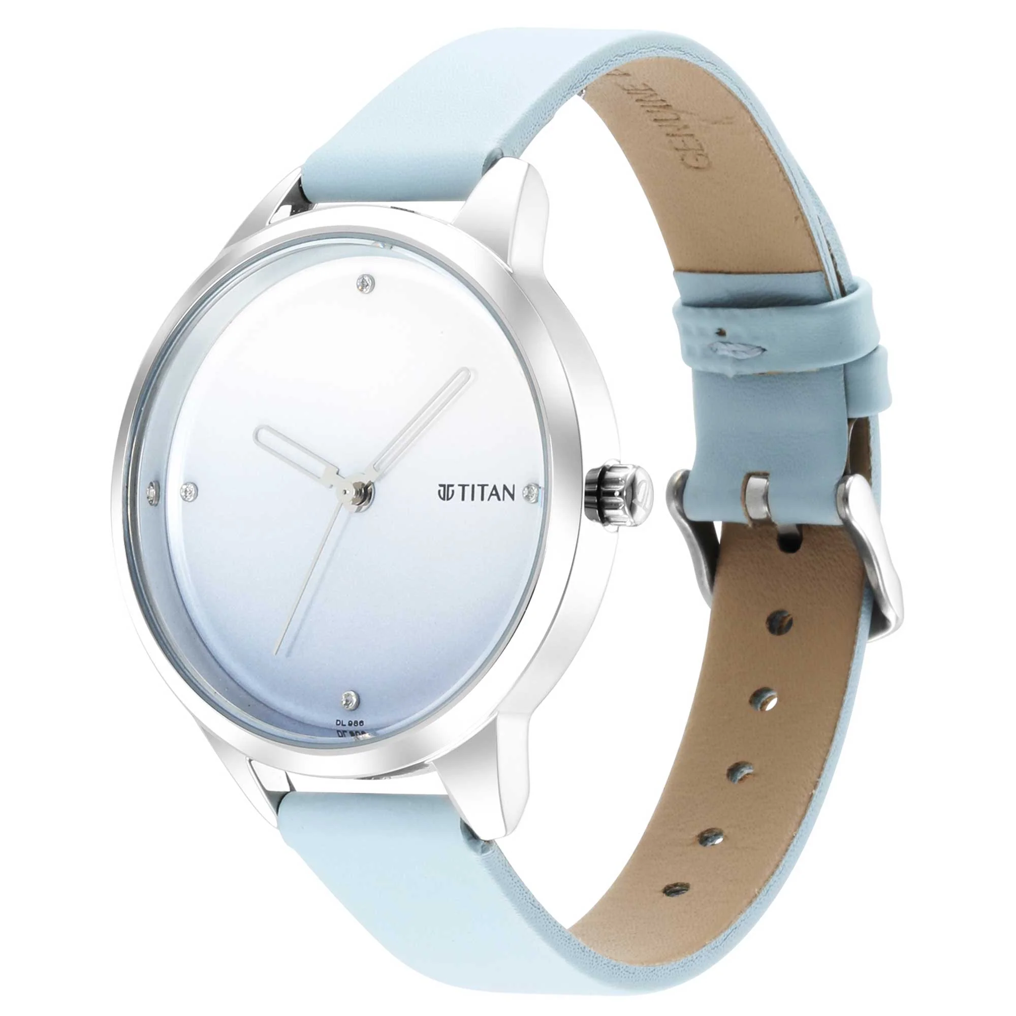 Titan Pastel Dreams Blue Analog Leather Strap watch for Women - Image 2