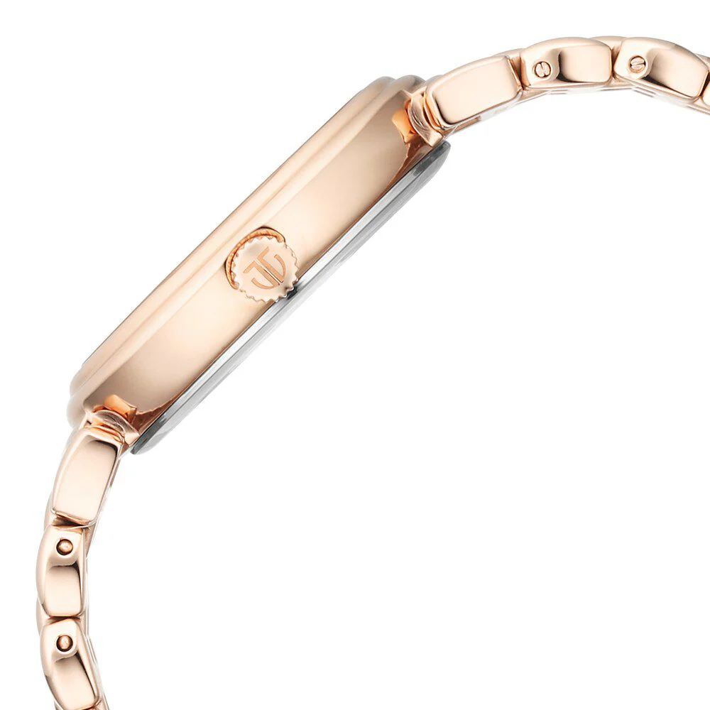 Titan Aura Quartz Analog Rose Gold Dial Rose Gold Stainless Steel Strap Watch for Women - Image 4