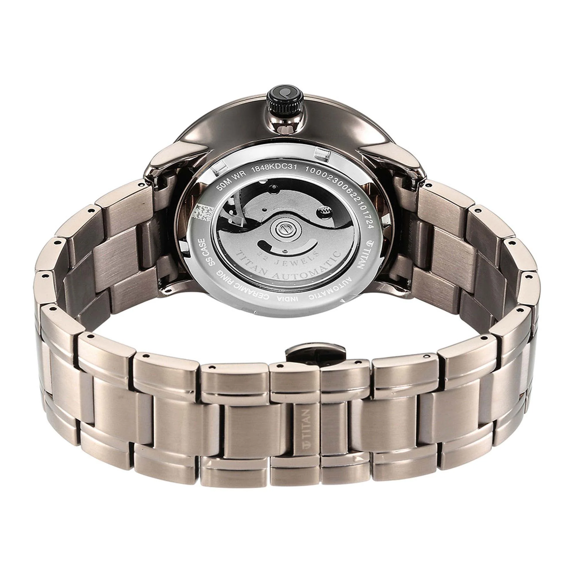 Titan Brown Dial Stainless Steel Strap Automatic Watch for Men - Image 5
