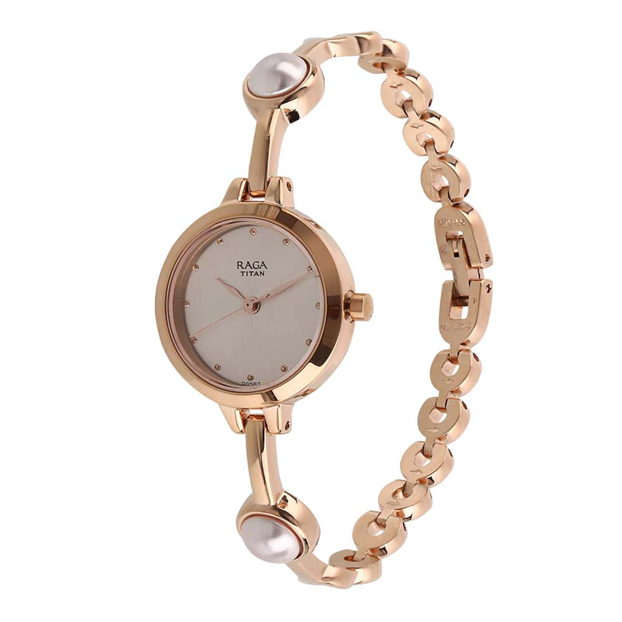 Titan Quartz Analog Grey Dial Metal Strap Watch for Women - Image 3