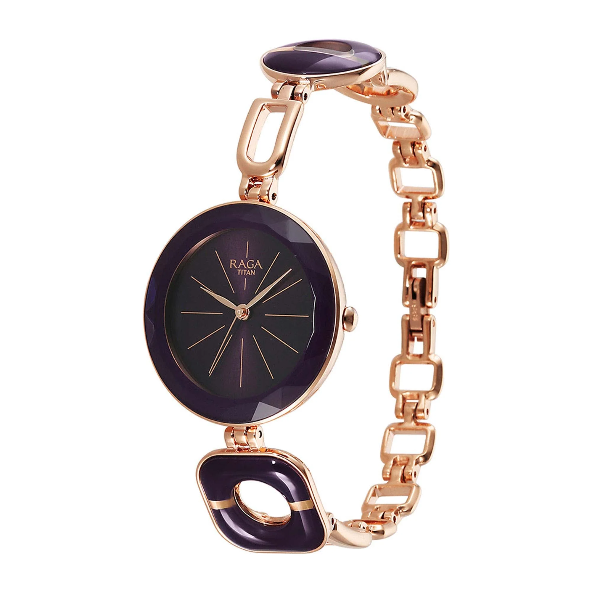 Titan Raga Delight Purple Dial Analog Metal Strap watch for Women - Image 3