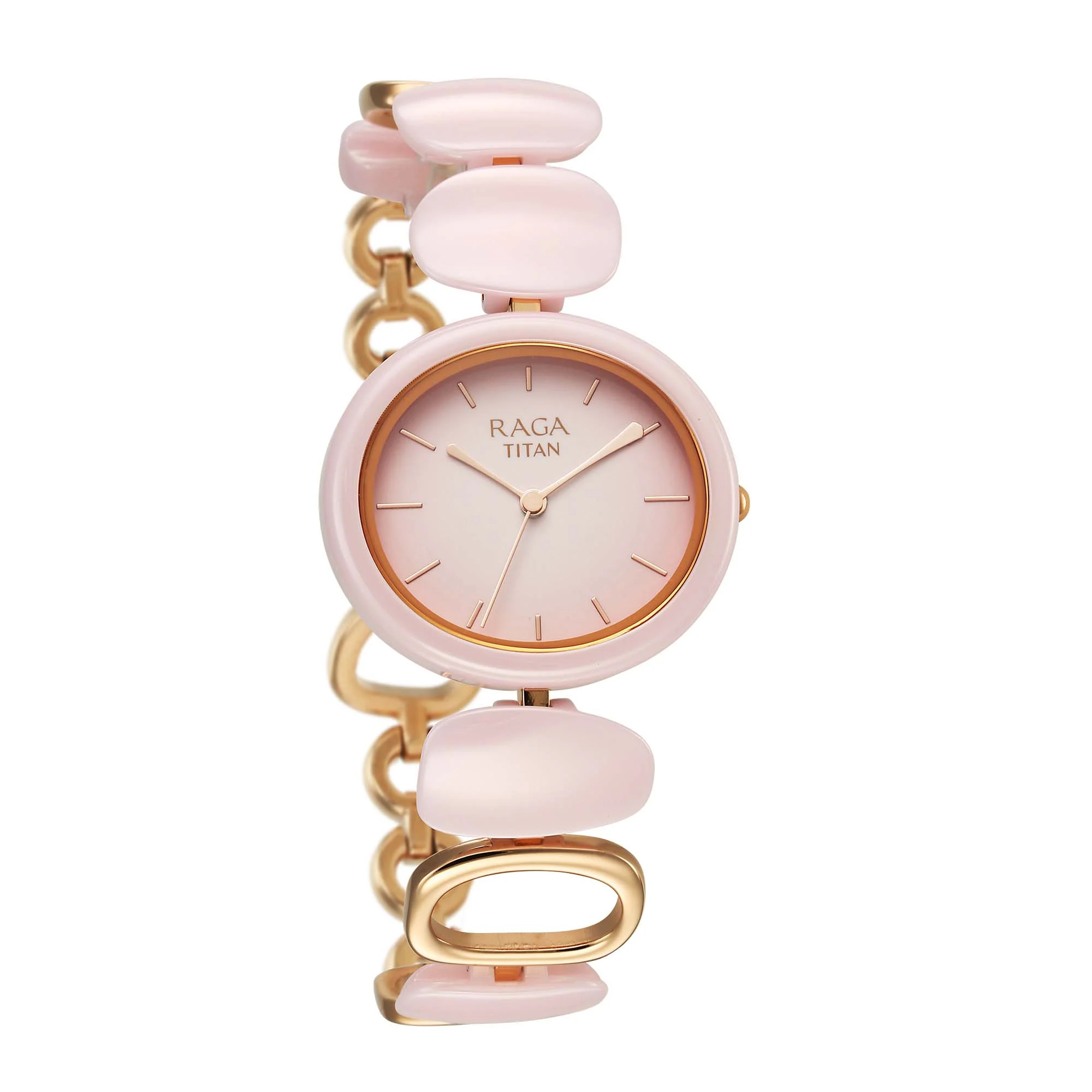 Titan Raga Pink Dial Hybrid Strap Analog Watch for Women - Image 2