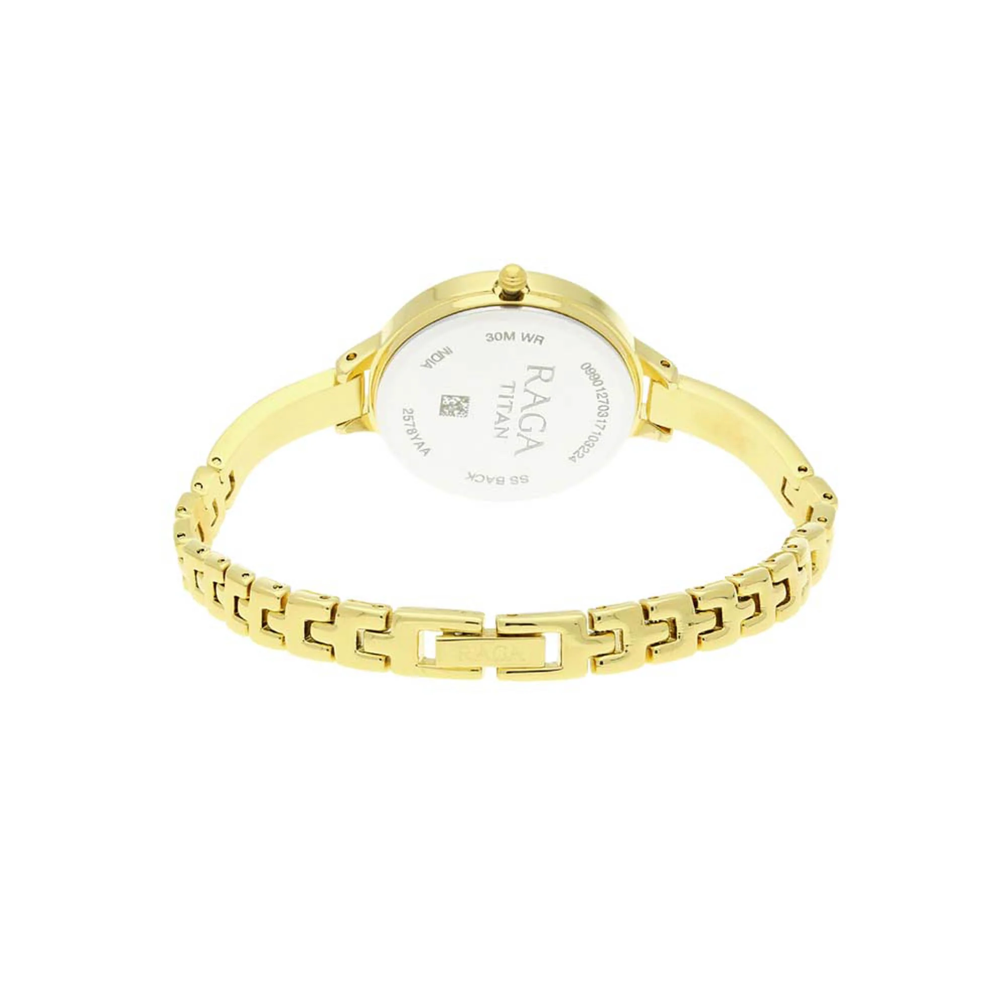Titan Raga Viva Champagne Dial Gold Metal Strap Analog with Date Watch for Women - Image 4