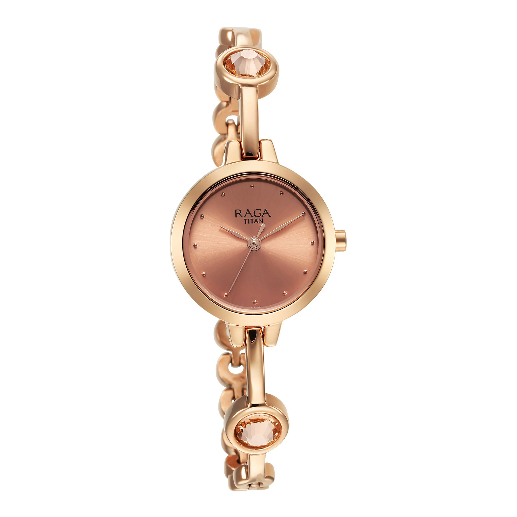 Titan Raga Viva Quartz Analog Rose Gold Dial Metal Strap Watch for Women - Image 3