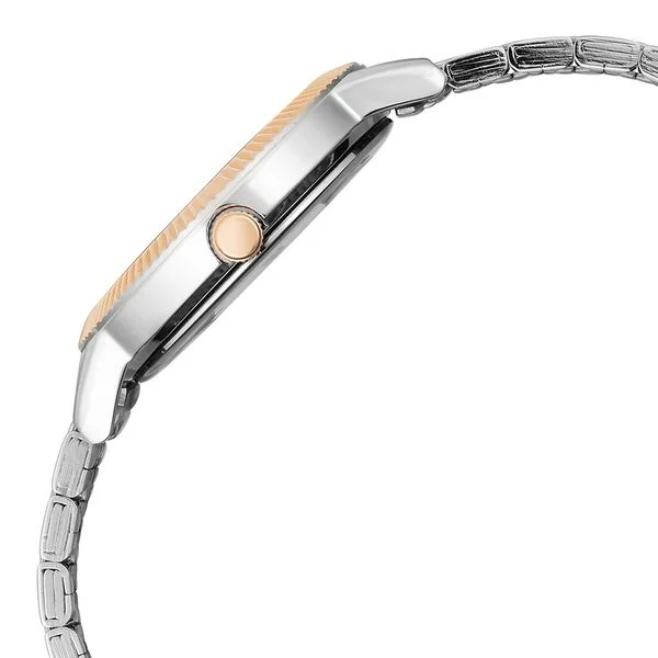 Titan Red Dial Two Toned Stainless Steel Strap Analog Watch for Women - Image 5