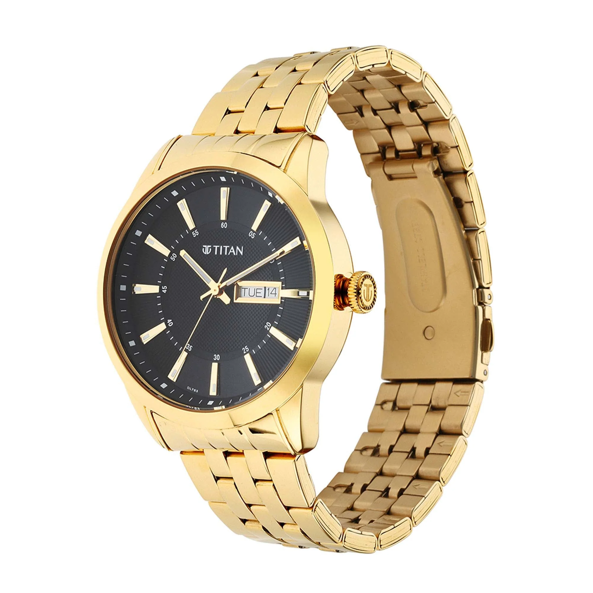 Titan Regalia Opulent Champagne Dial Analog with Day and Date Stainless Steel Strap watch for Men - Image 3