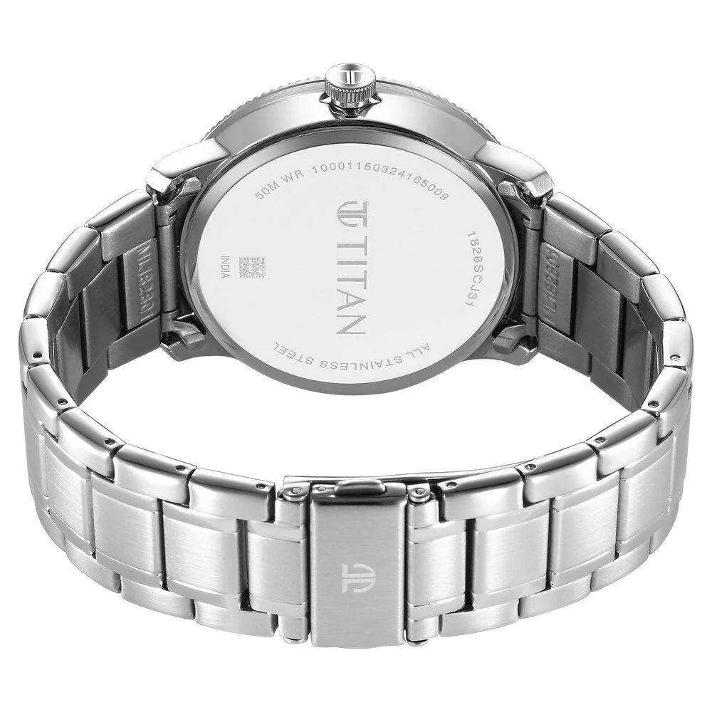 Titan Regalia Blue Dial Silver Stainless Steel Strap Analog Watch for Men - Image 5